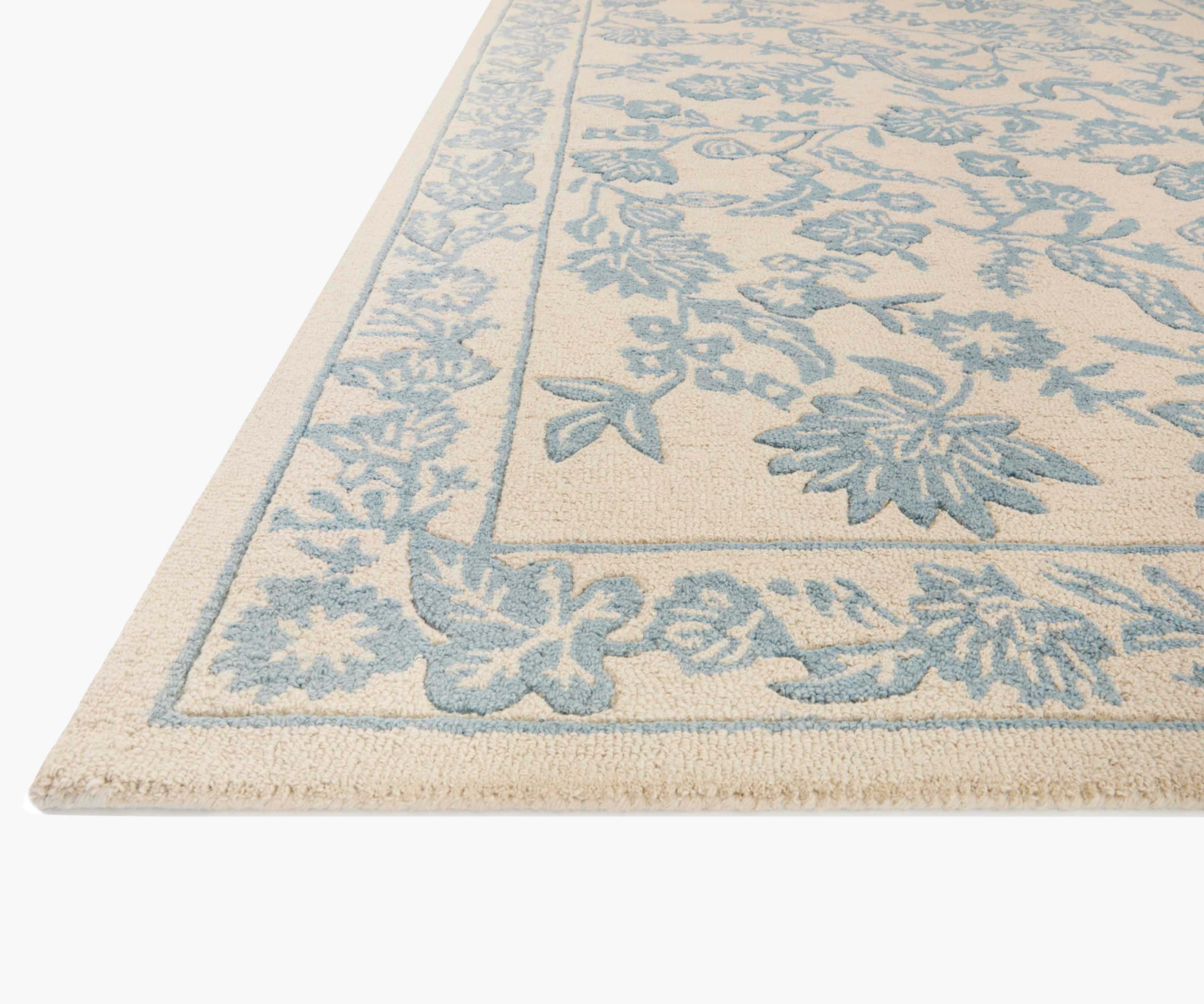 Arboretum Aviary Wool-Hooked Rug - Periwinkle - Image 11