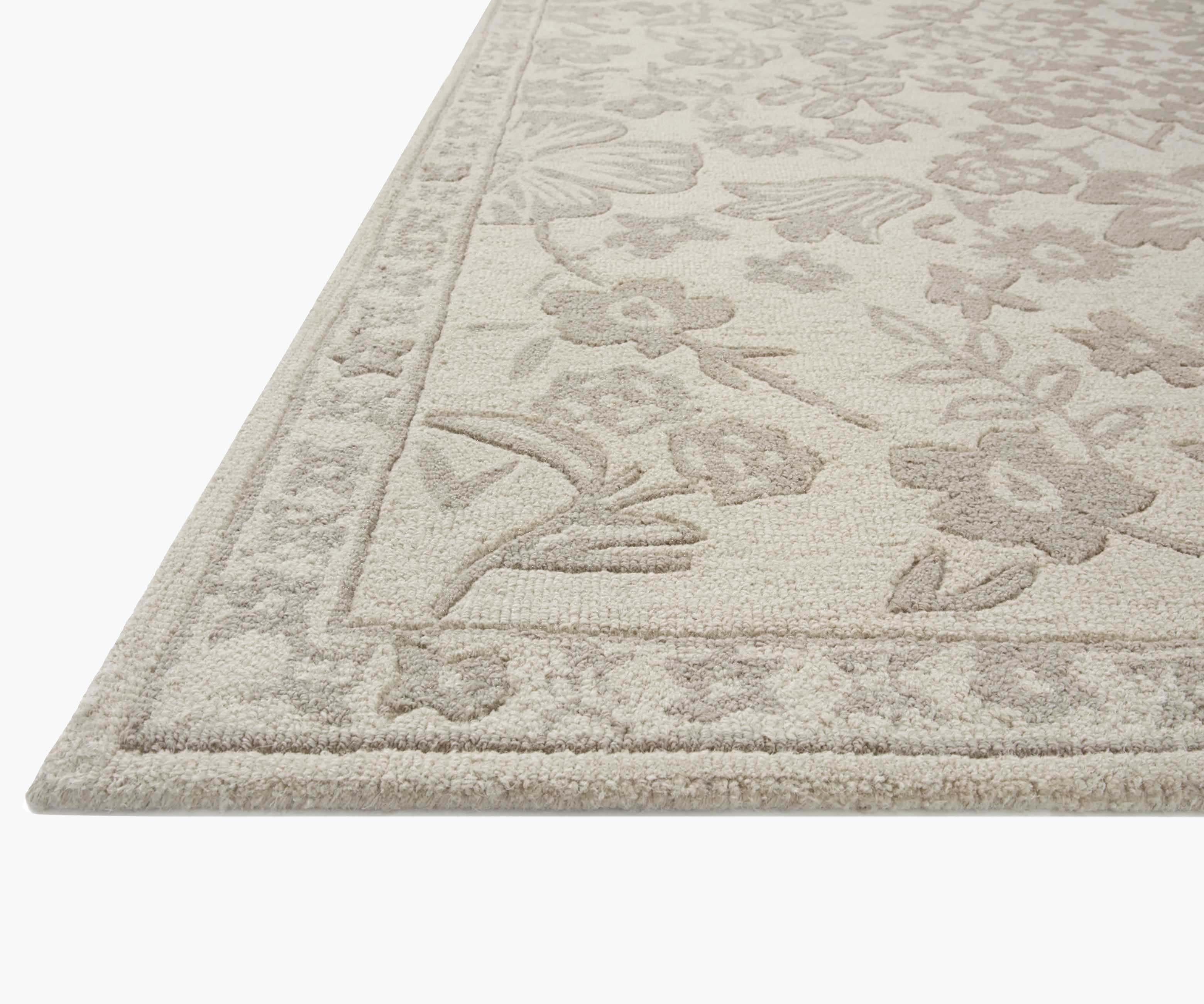 Arboretum Rose Garden Wool-Hooked Rug - Ivory - Image 5