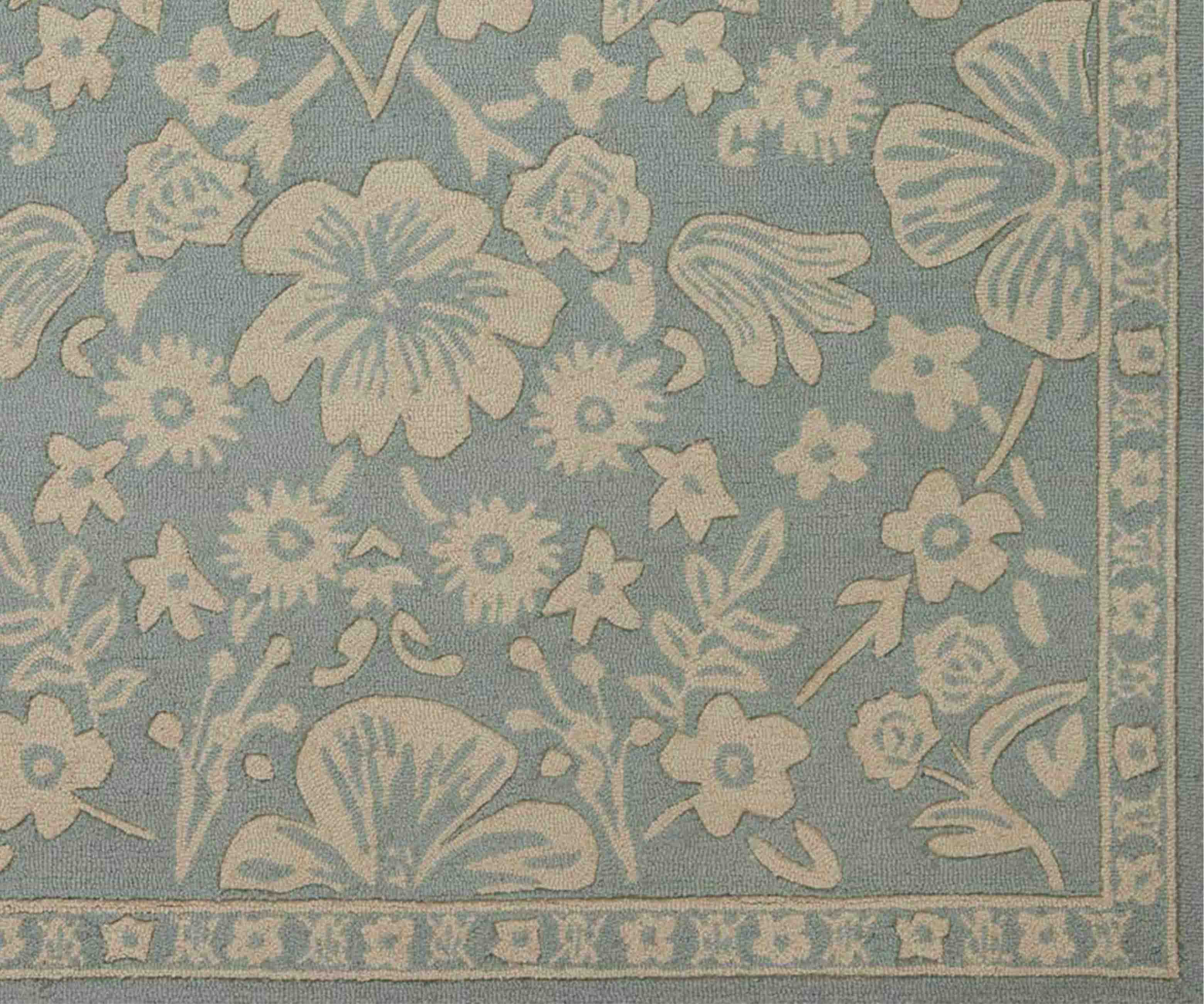 Arboretum Rose Garden Wool-Hooked Rug - Jade - Image 12