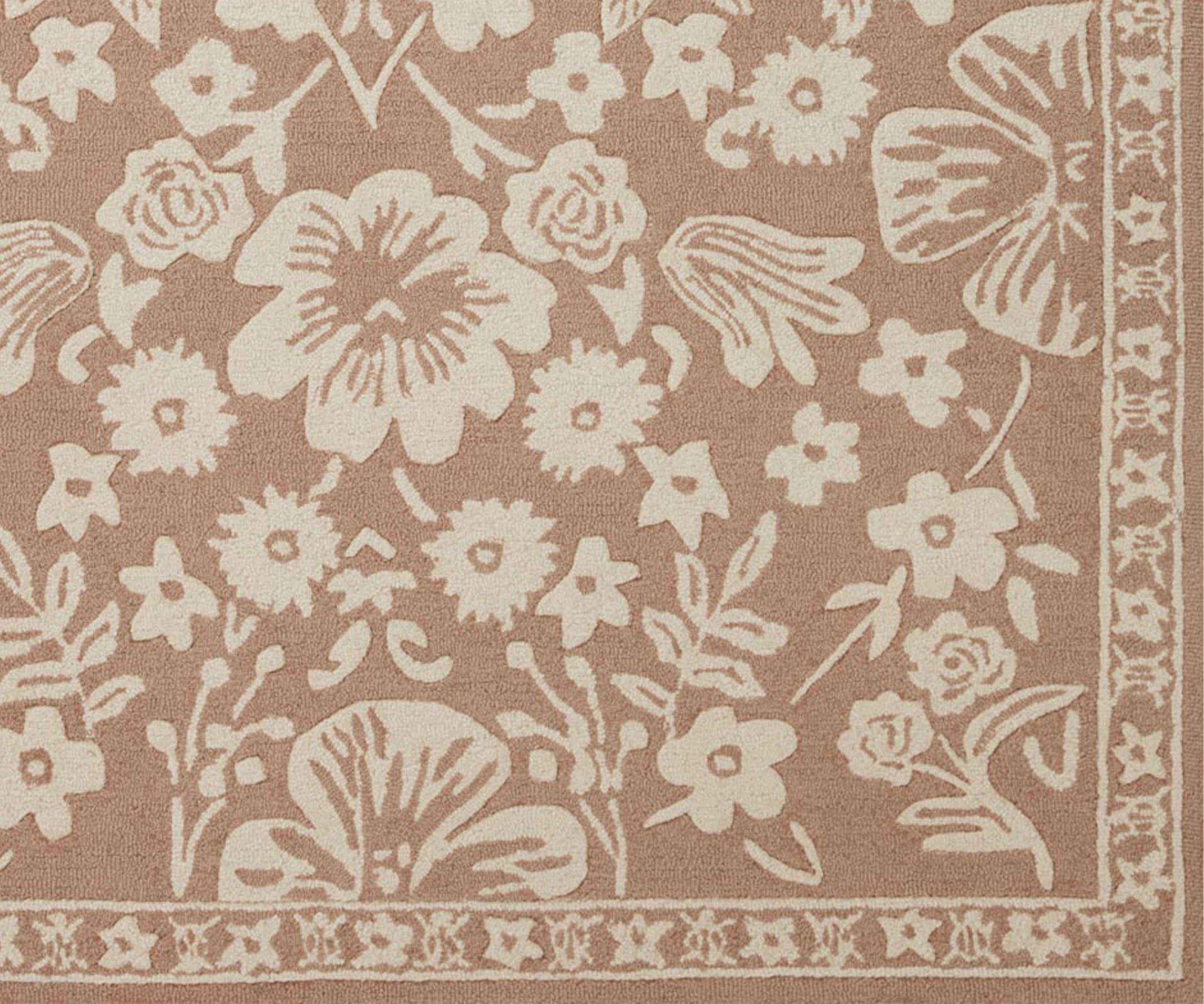 Arboretum Rose Garden Wool-Hooked Rug - Rust - Image 15