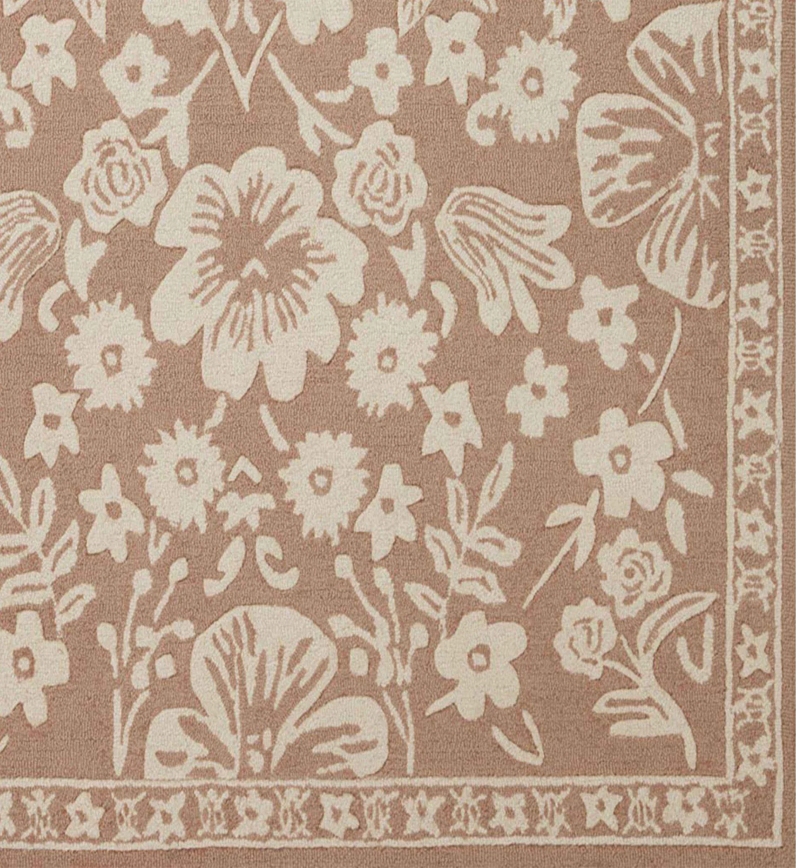 Arboretum Rose Garden Wool-Hooked Rug - Rust - Image 3