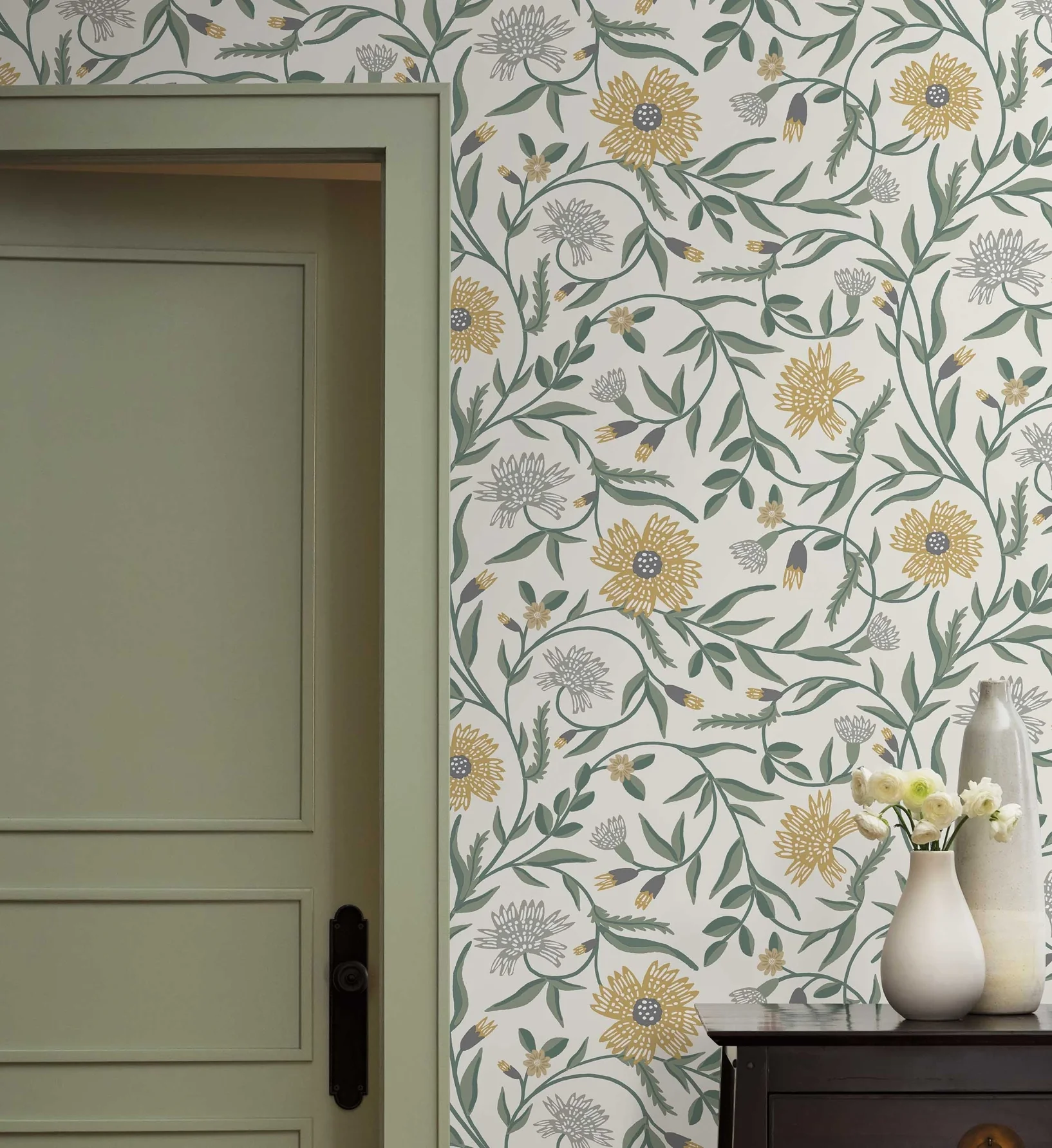 Aster Wallpaper - Linen & Gold - Image 4