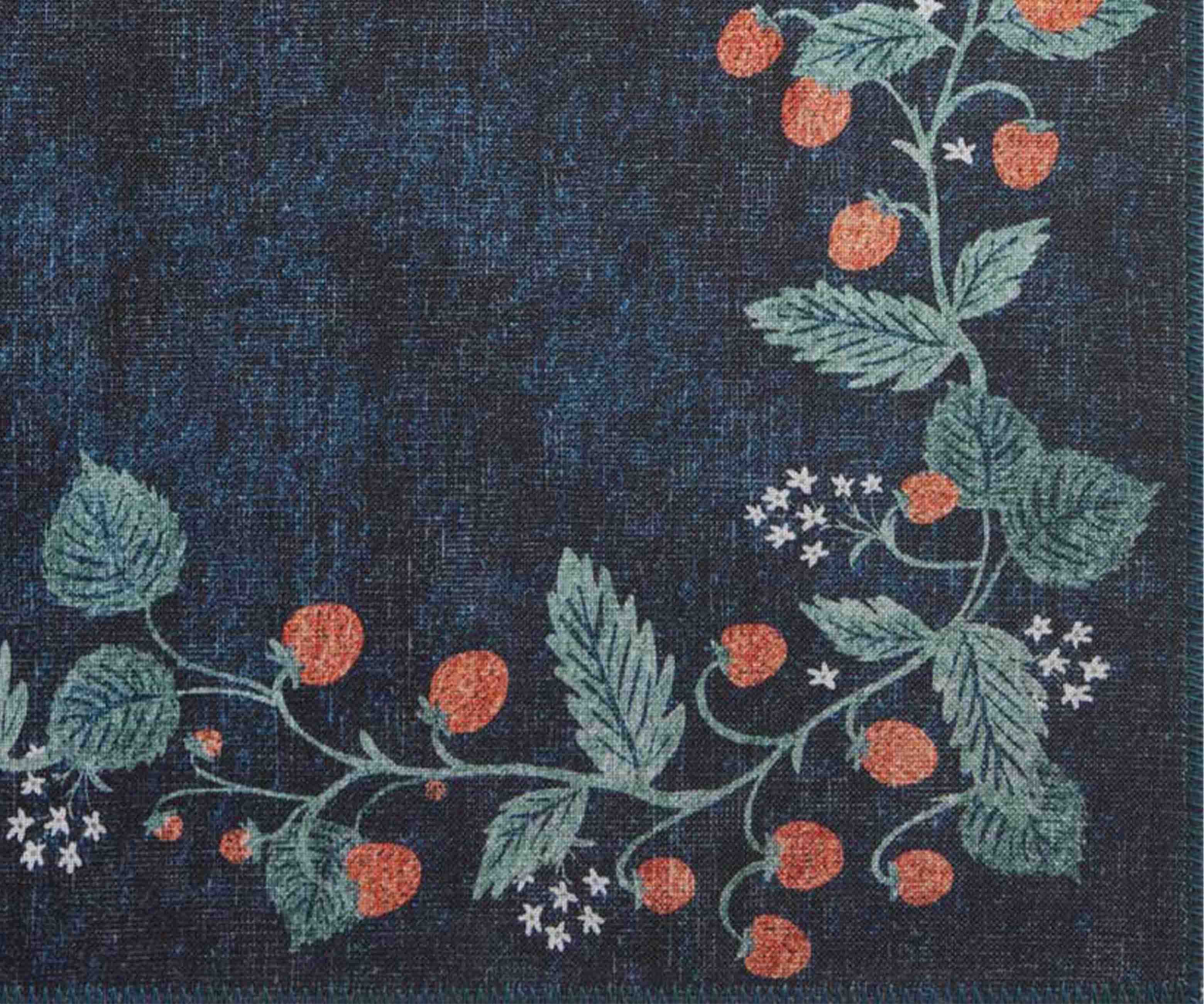 Atelier Strawberries Non-Slip Rug - Navy - Image 3