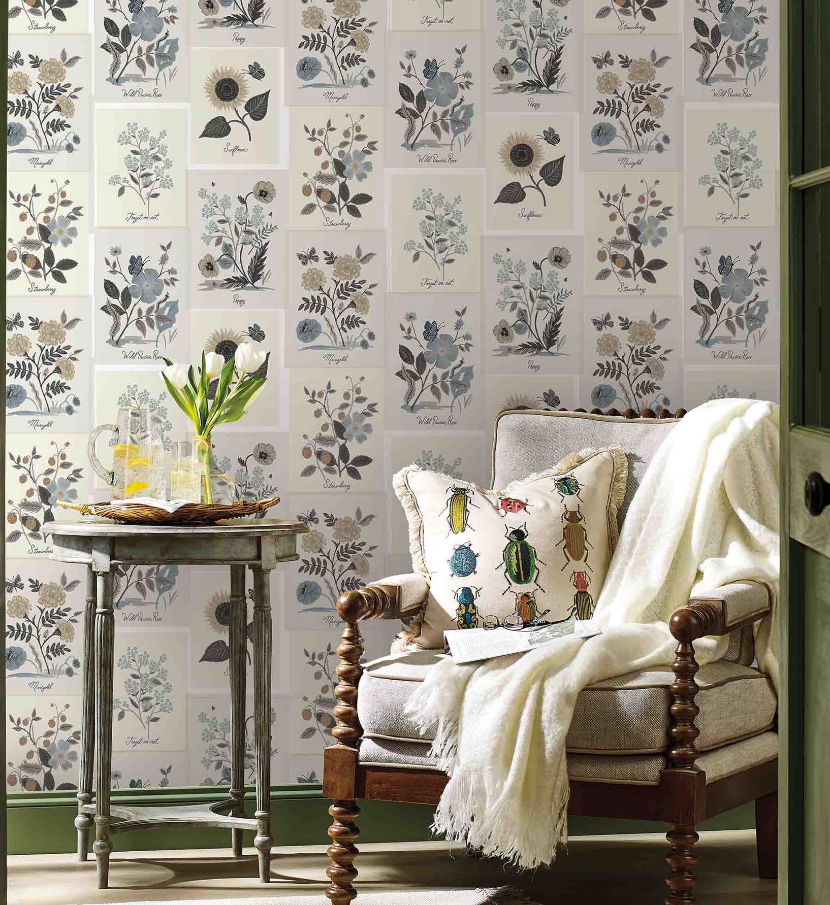 Botanical Prints Wallpaper - Linen - Image 4
