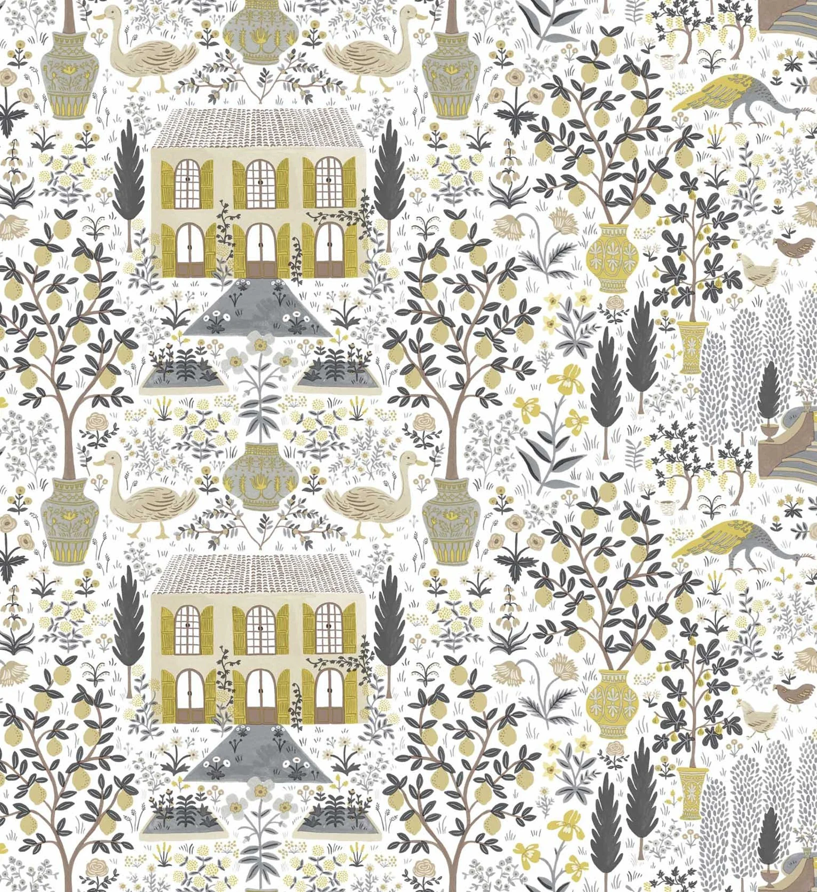 Camont Wallpaper - Linen & Metallic Gold - Image 2