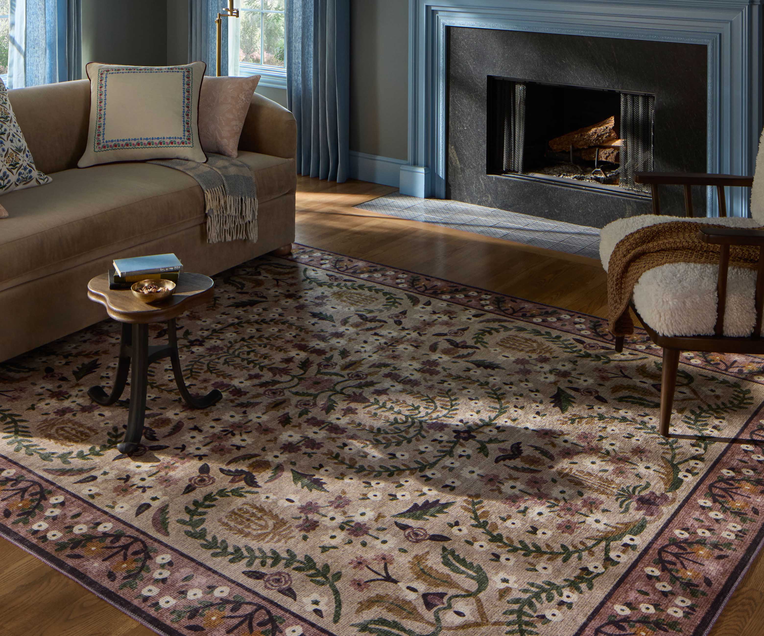 Canopy Edie Printed Rug - Aubergine - Image 2