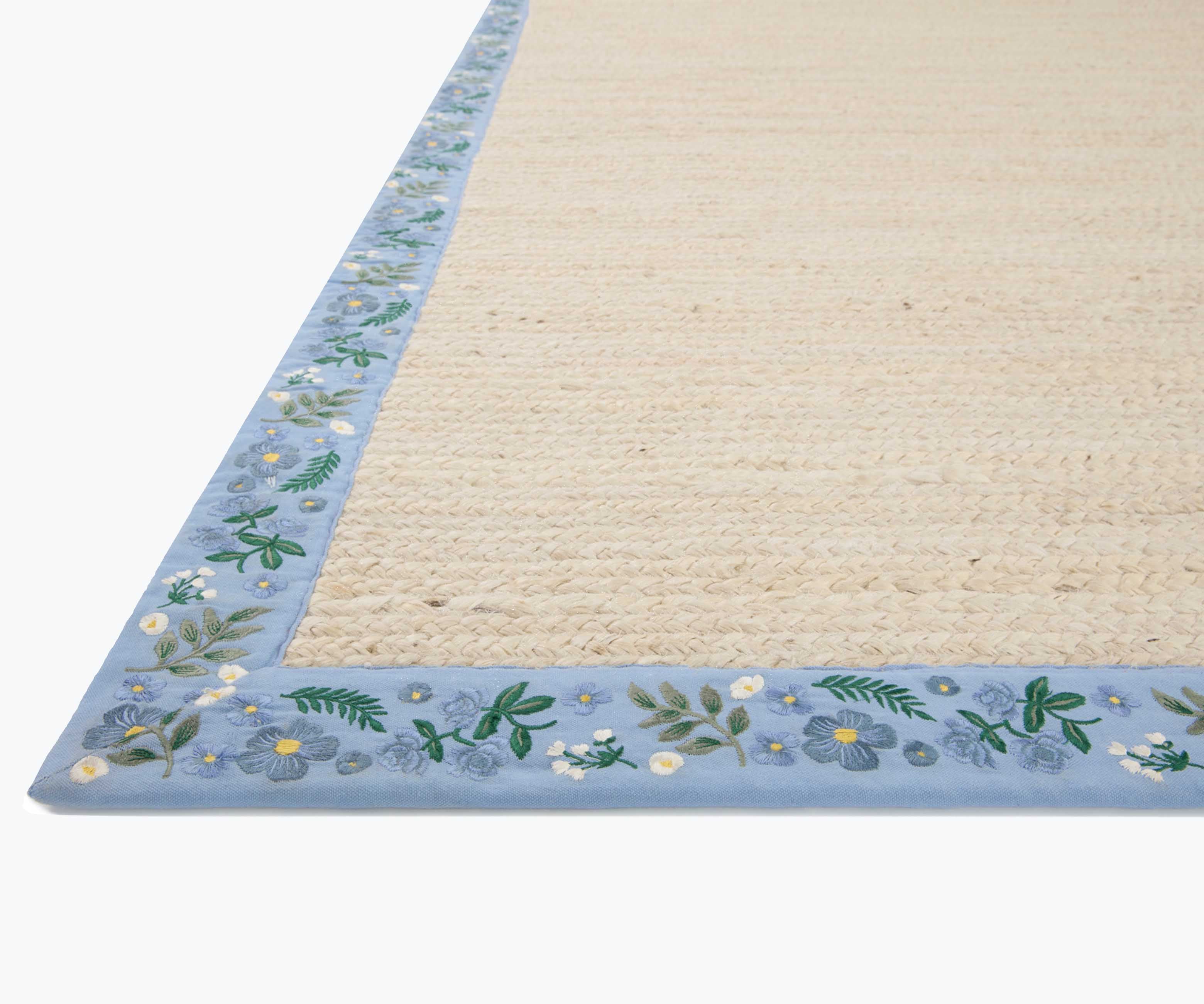 Costa Wildwood Jute Rug - Ivory & French Blue - Image 3