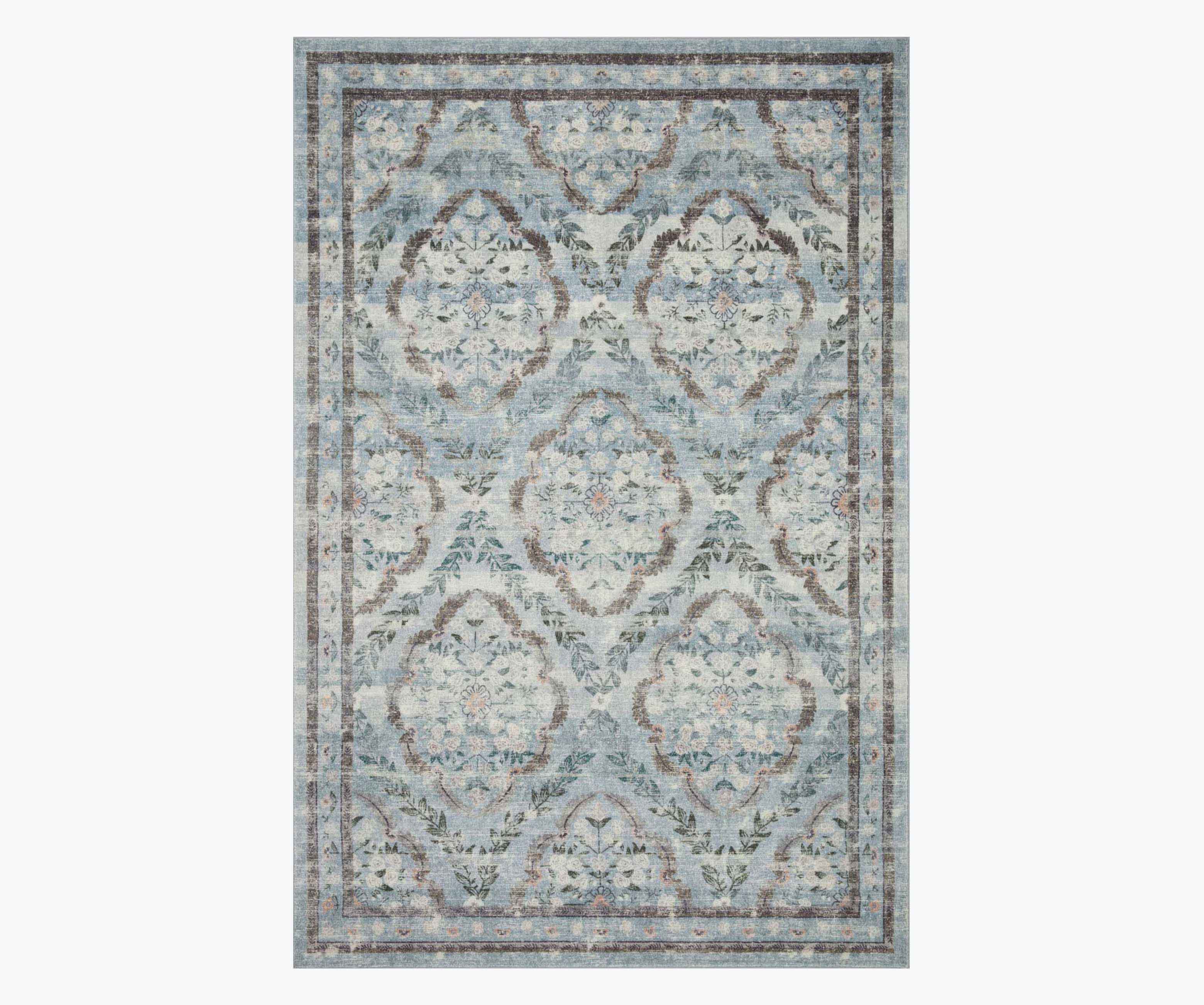 Courtyard Chateau Printed Rug - Blue - Image 15