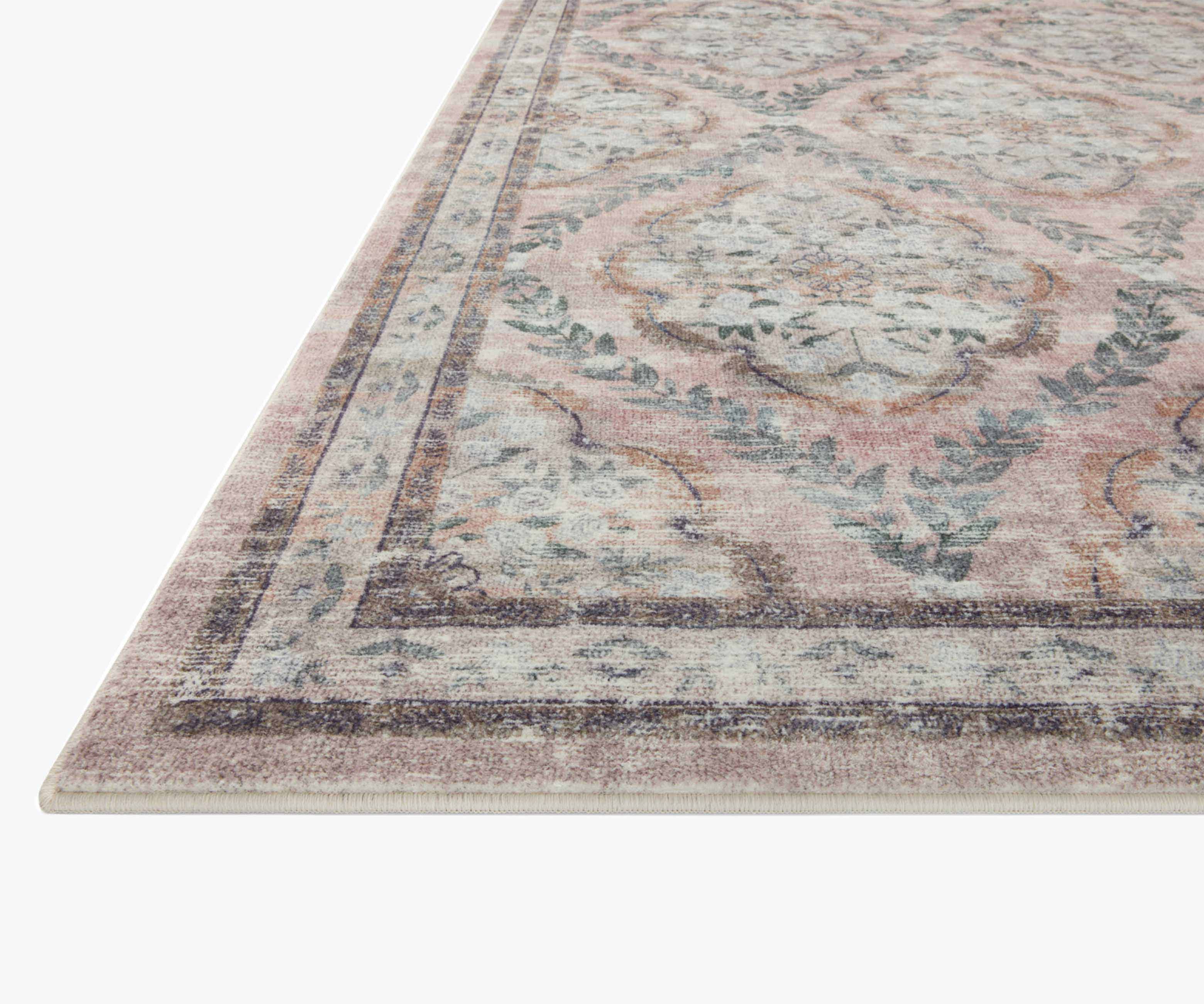 Courtyard Chateau Printed Rug - Blush - Image 2