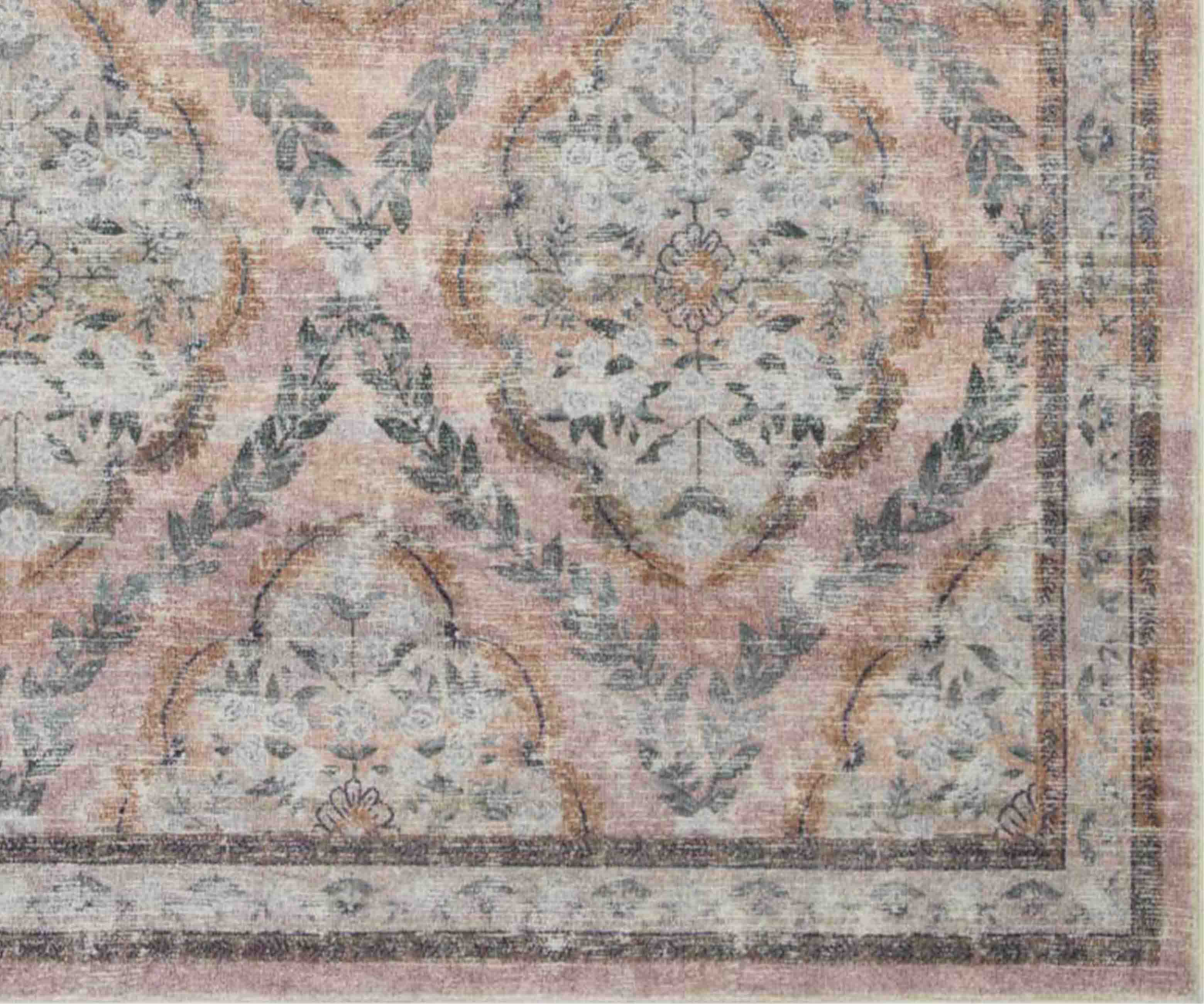 Courtyard Chateau Printed Rug - Blush - Image 3