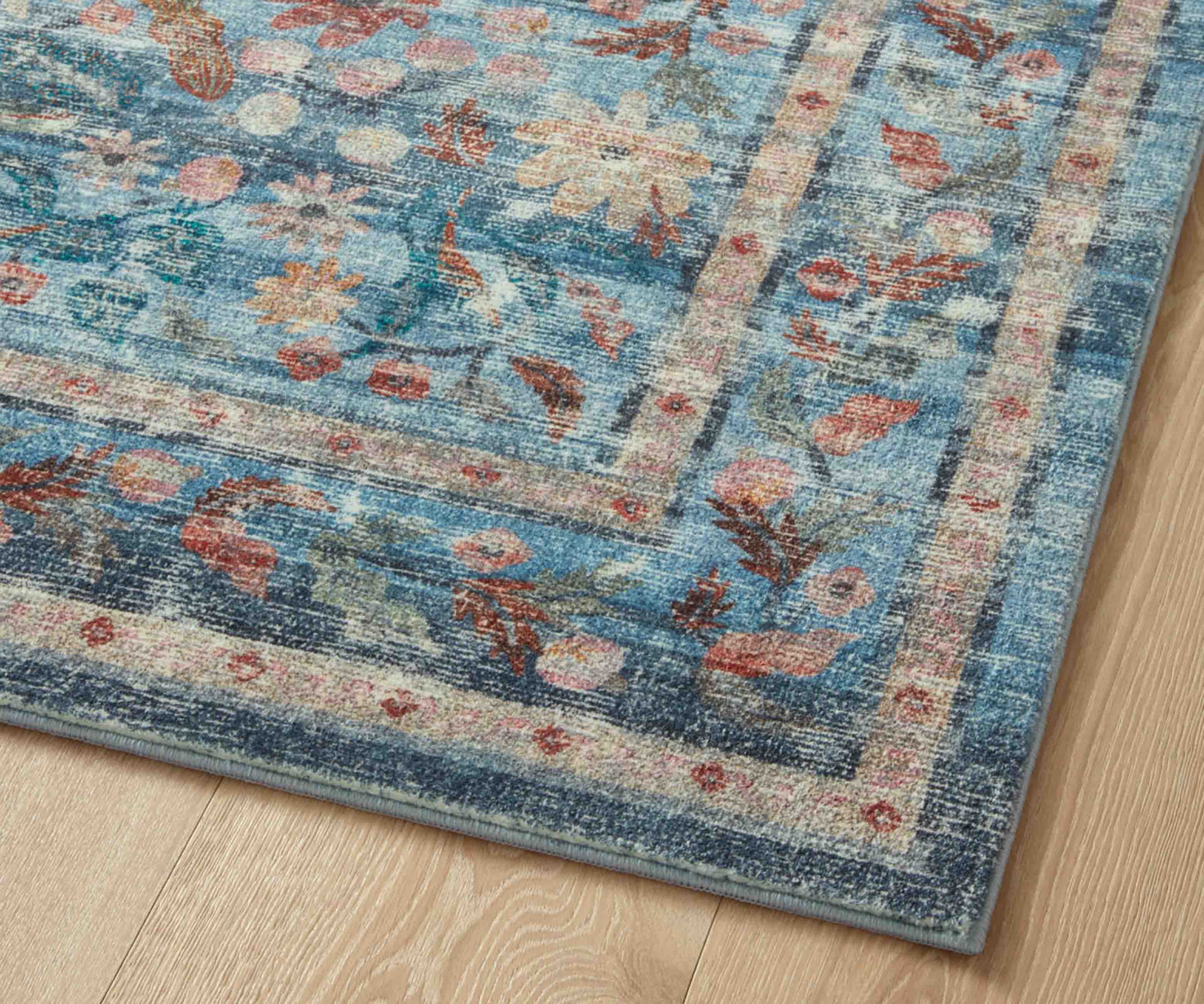 Courtyard Eve Printed Rug - Blue - Image 7