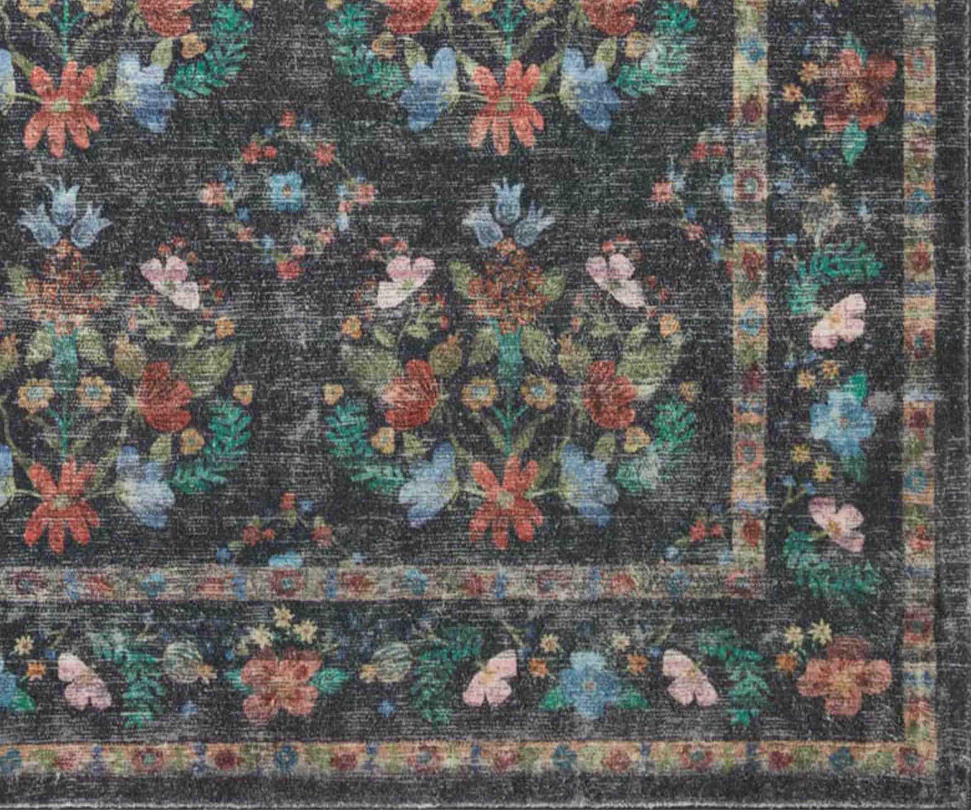 Courtyard Seville Printed Rug - Charcoal - Image 3