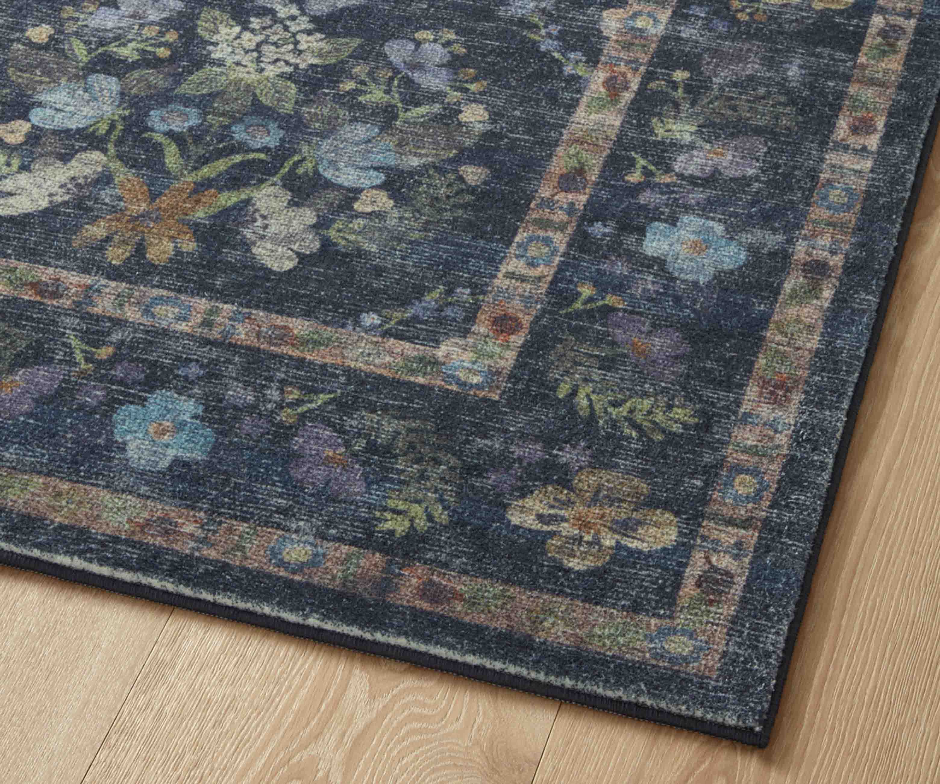 Courtyard Seville Printed Rug - Navy - Image 7