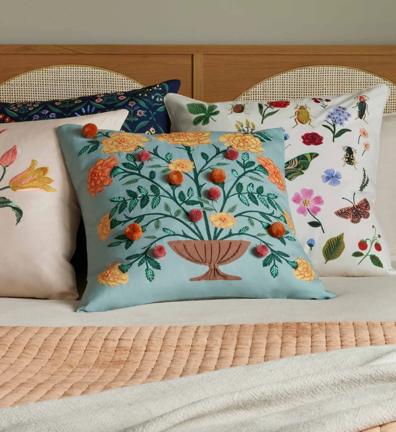 Curio Embroidered Pillow - White - Image 2