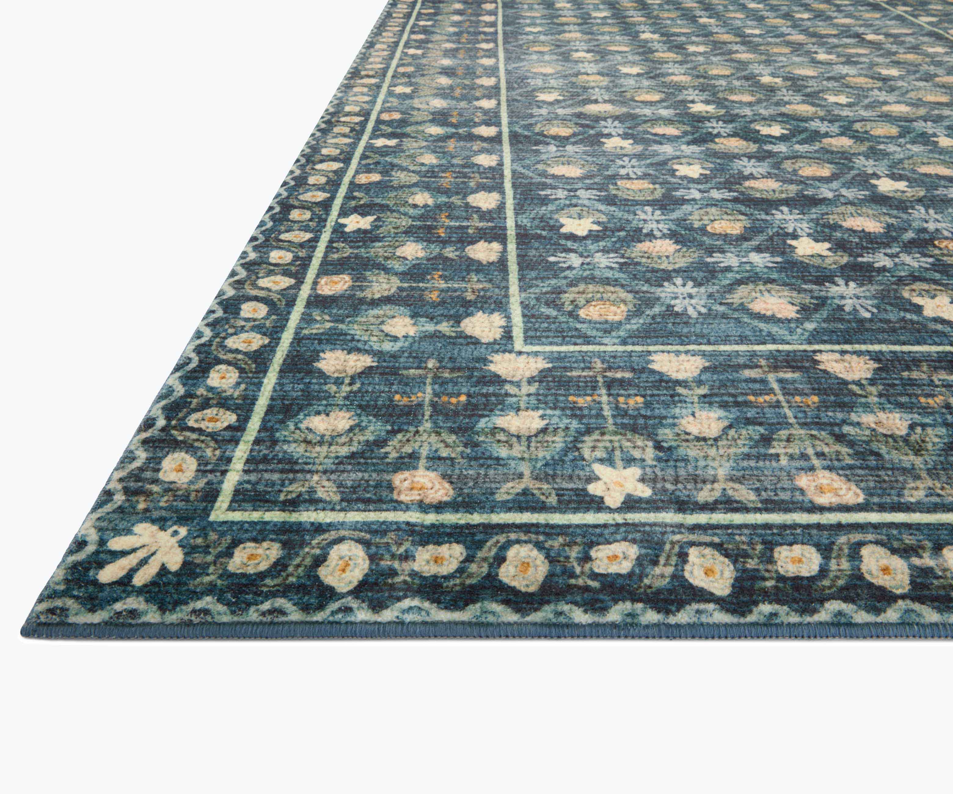 Eden Lattice Power Loomed Rug - Indigo - Image 3
