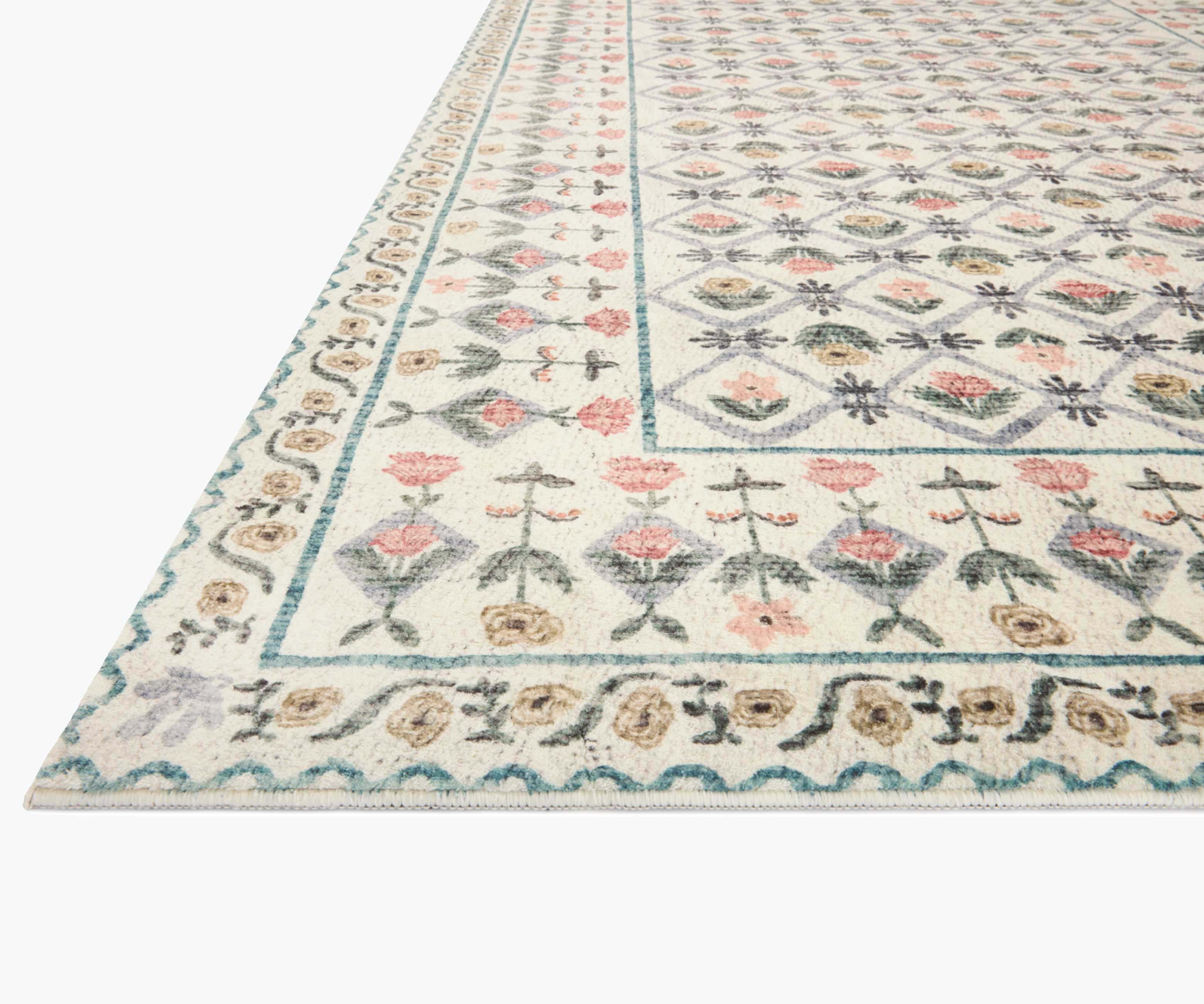 Eden Lattice Power Loomed Rug - Ivory - Image 3
