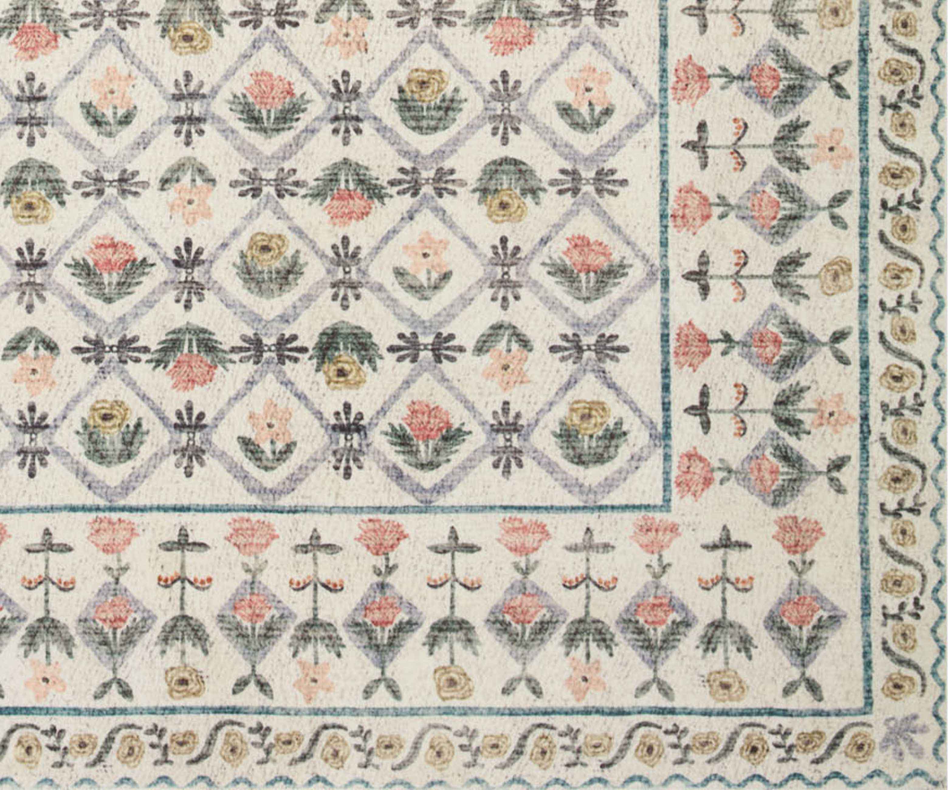 Eden Lattice Power Loomed Rug - Ivory - Image 4
