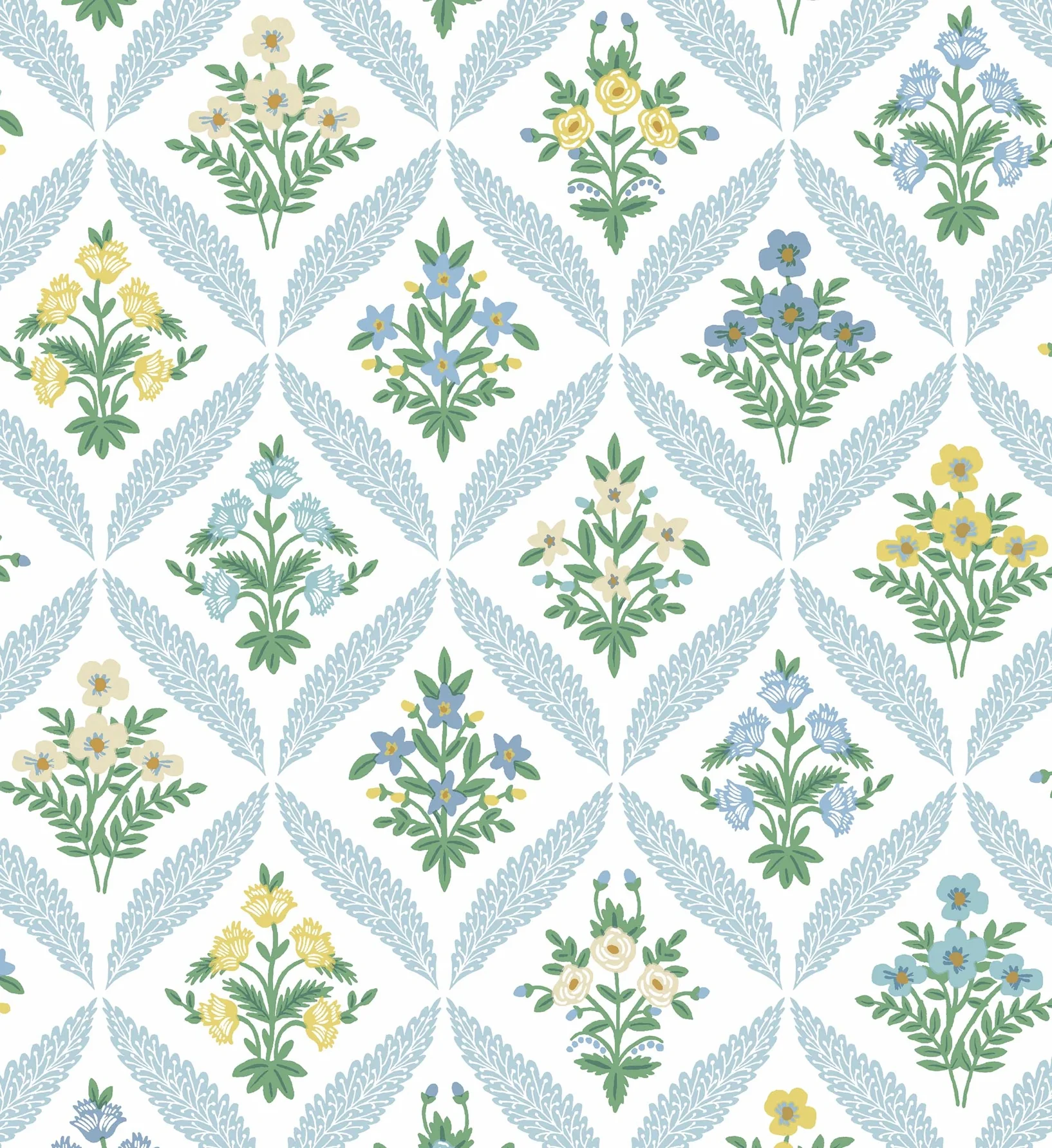 Estee Garden Wallpaper - Blue Multi - Image 2