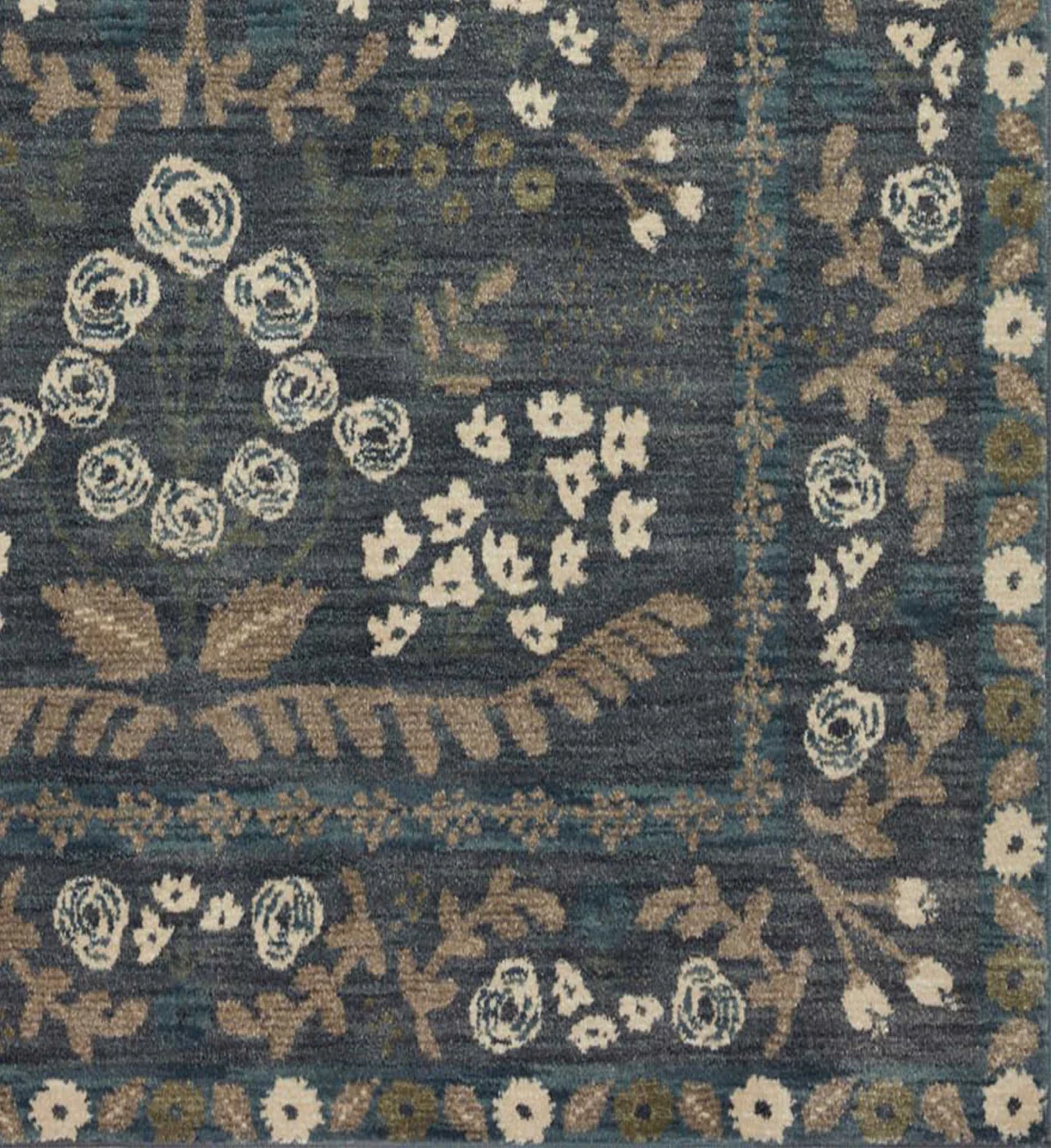 Fiore Florence Power Loomed Rug -  Navy & Grey - Image 3