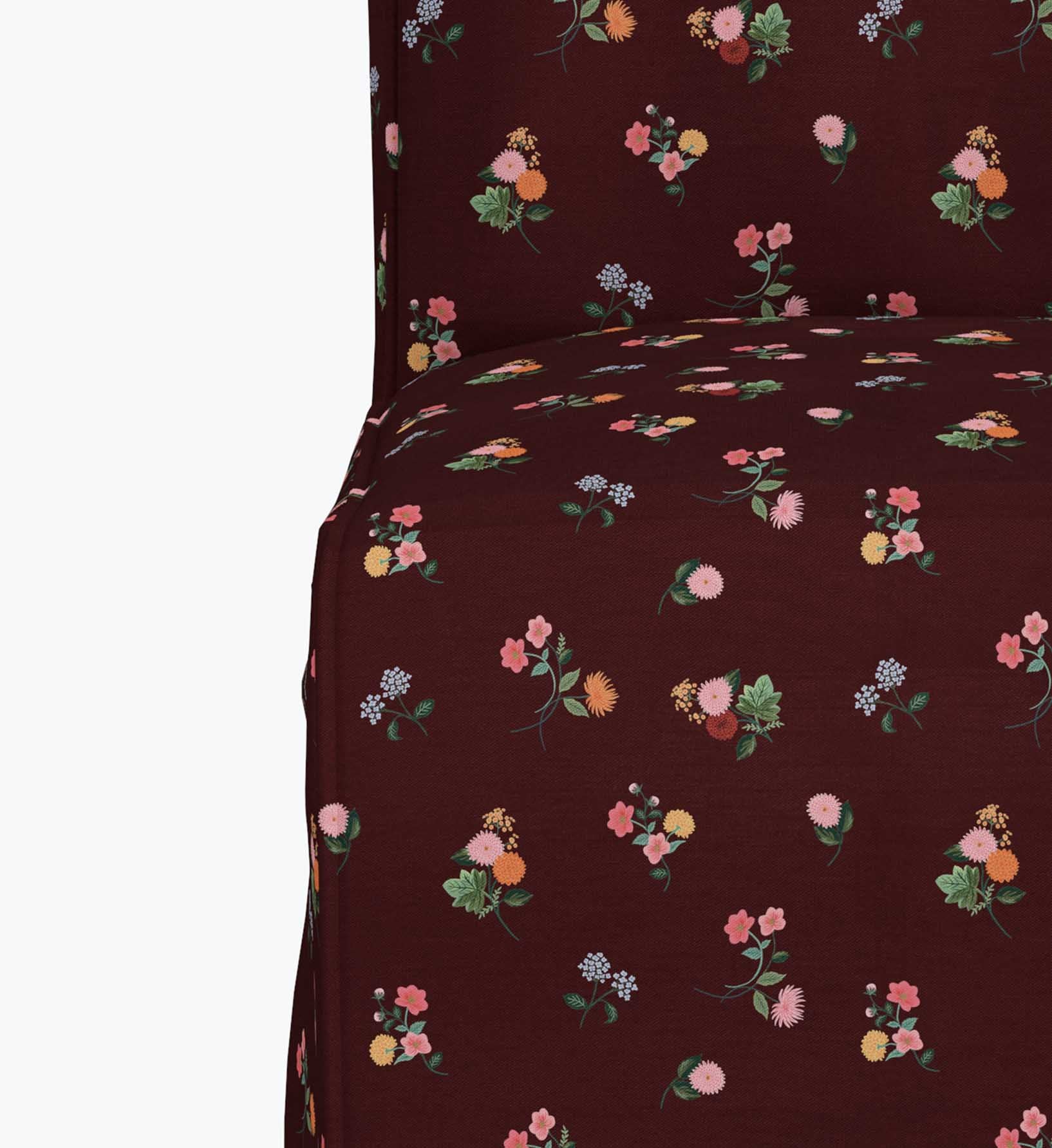 Frances Slipcover - Ditsy Dahlia Burgundy - Image 2