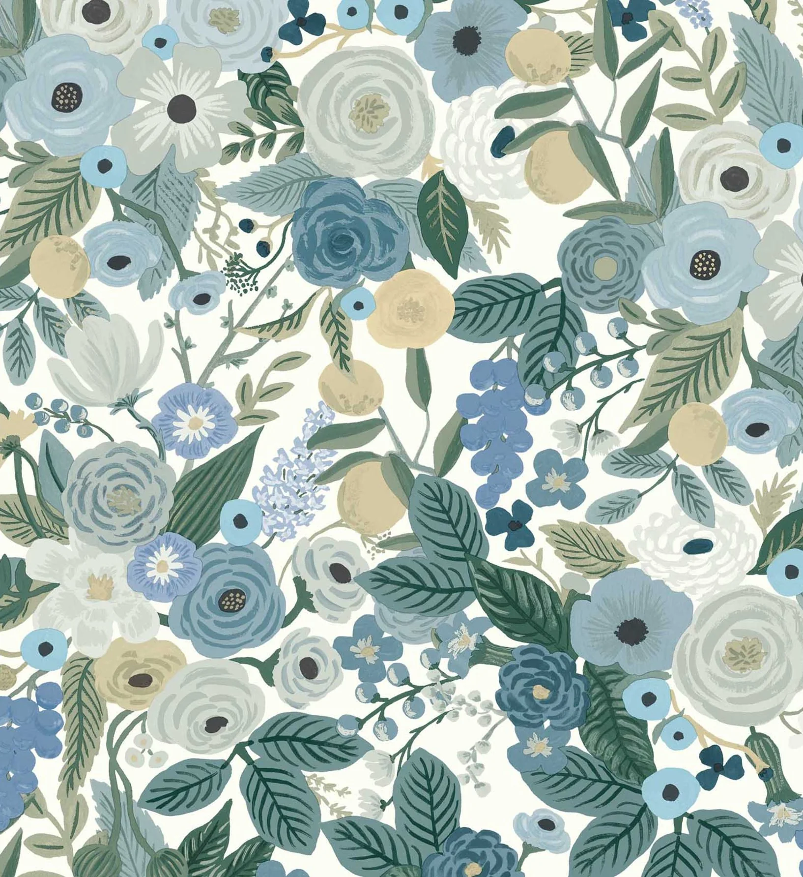 Garden Party Wallpaper - Indigo Multi - Image 3