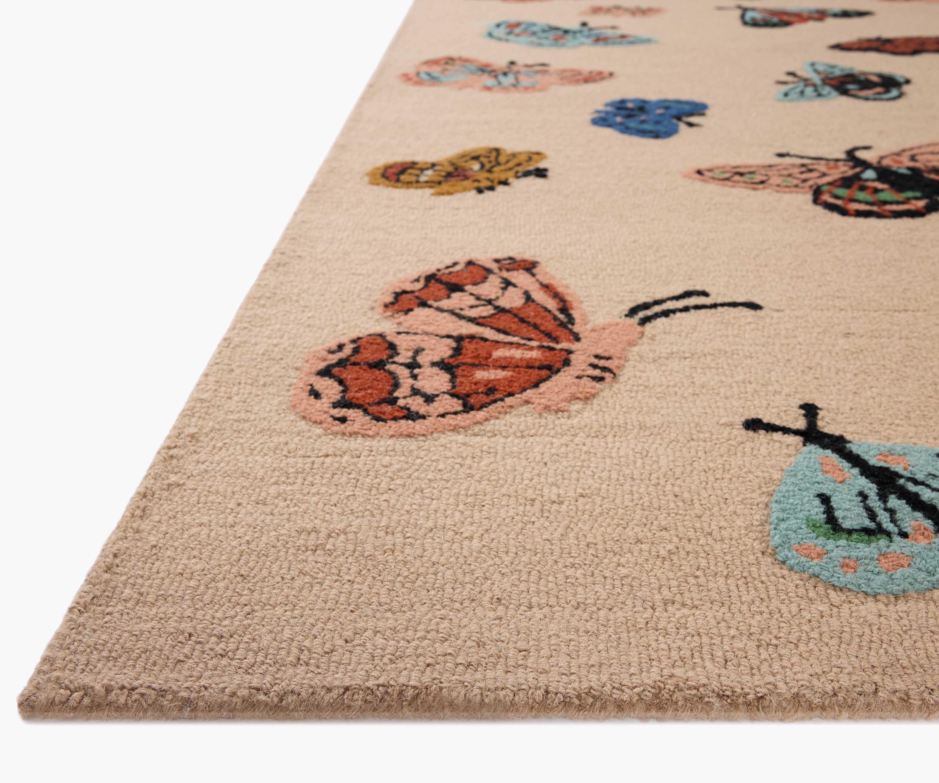 Highgrove Butterfly House Wool Hooked Rug - Blush - Image 2