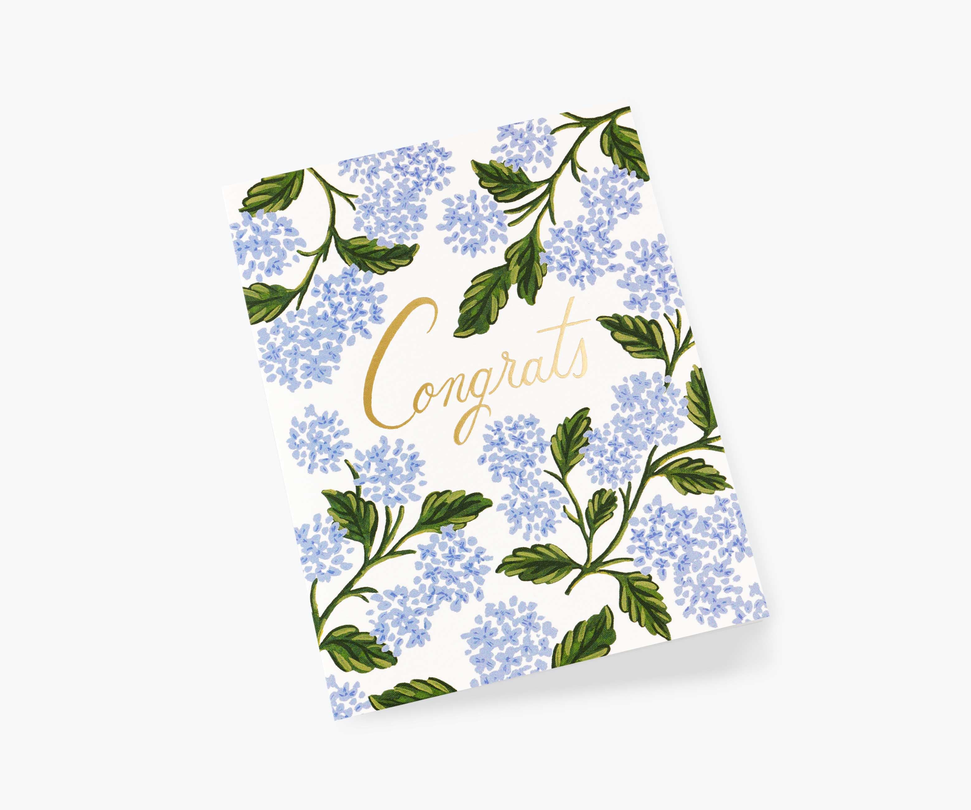Hydrangea Congrats Greeting Card - Image 2