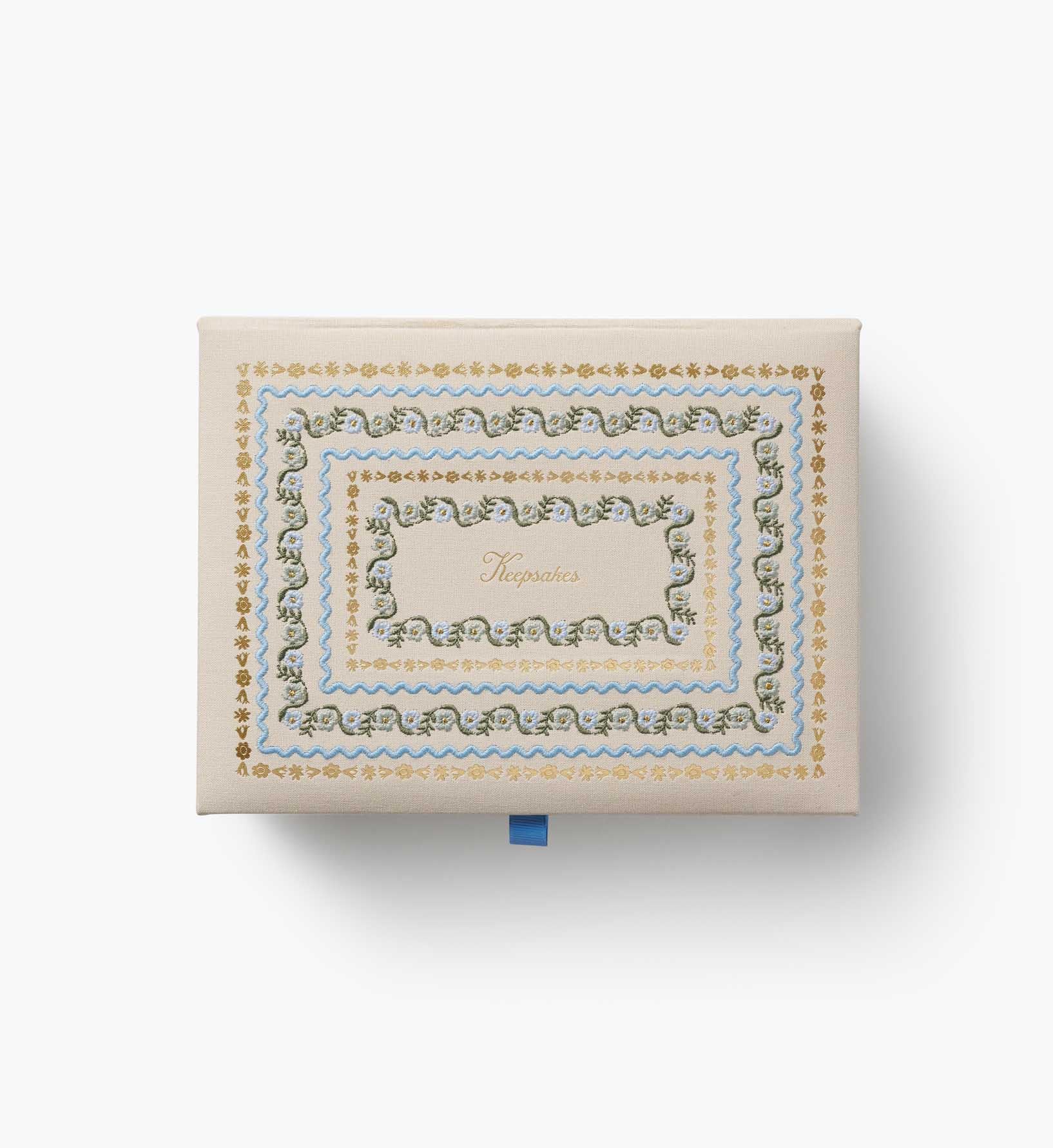 Large Embroidered Keepsake Box - Delphine - Image 4