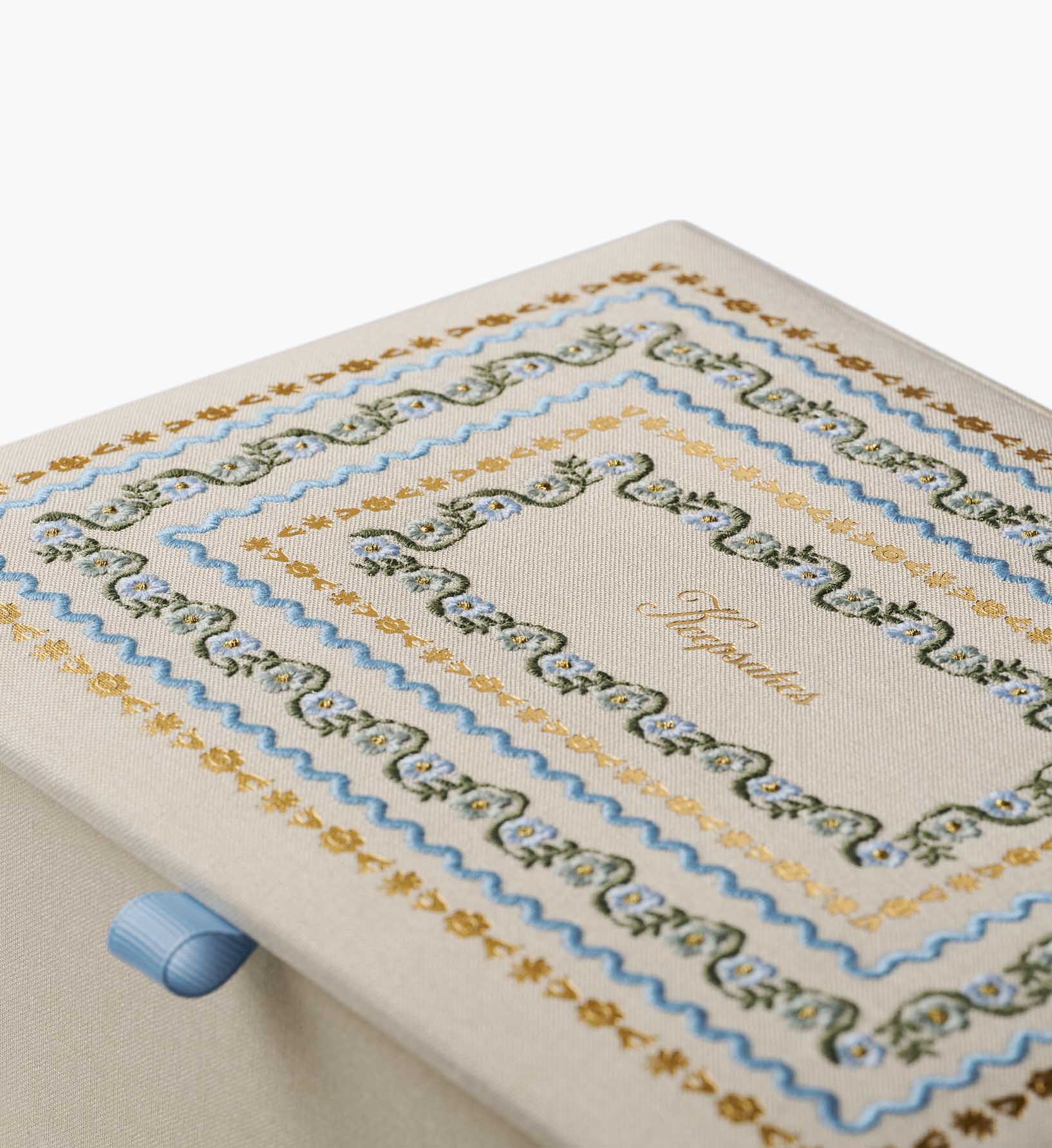 Large Embroidered Keepsake Box - Delphine - Image 5