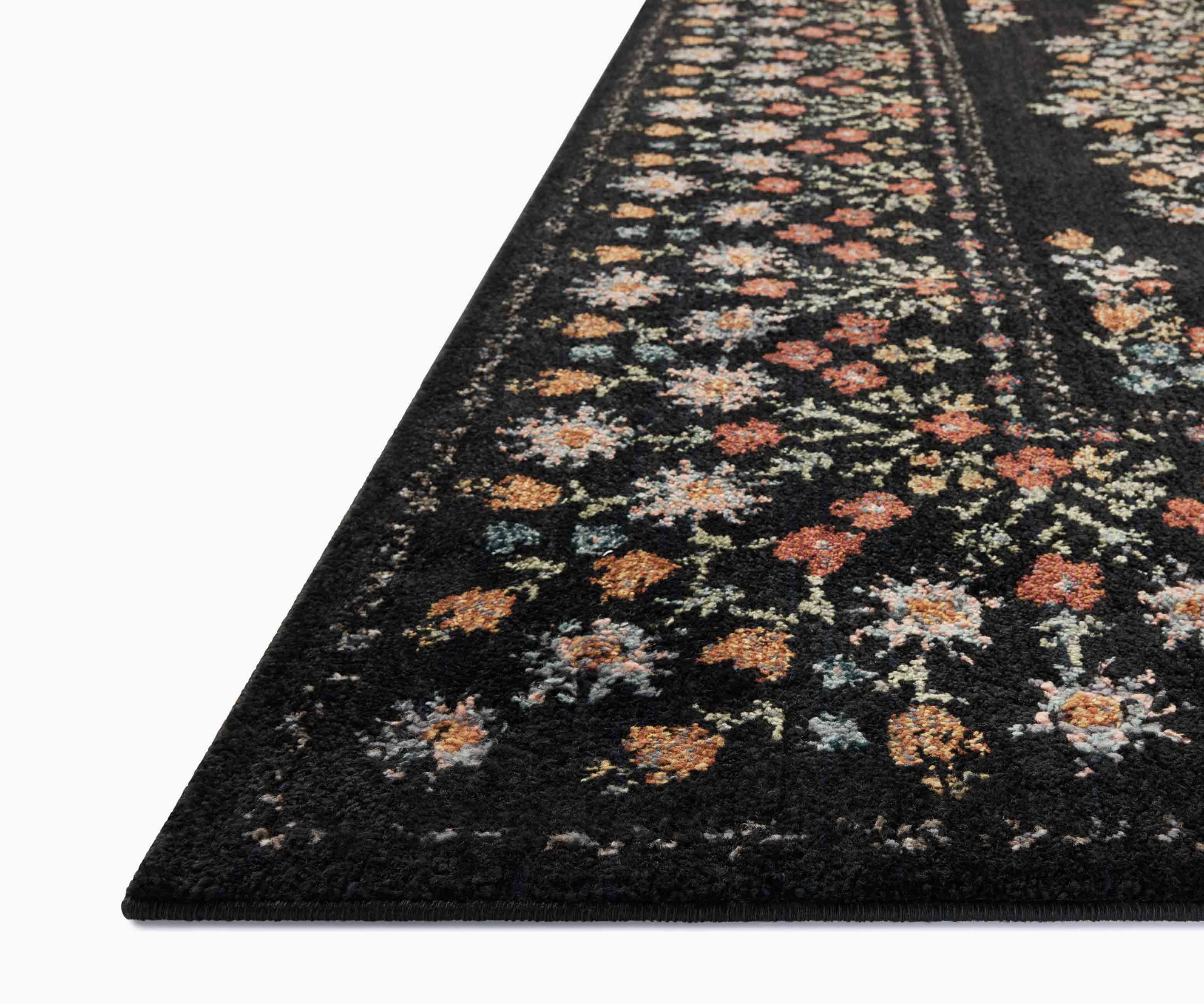 Laurel Eleanor Power Loomed Rug - Black - Image 2