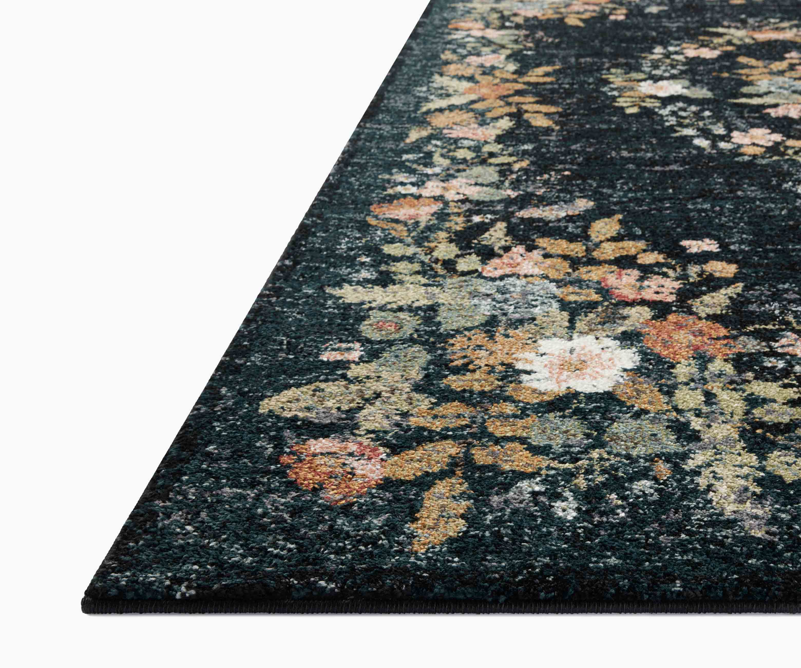 Laurel Strawberry Fields Medallion Power Loomed Rug - Navy - Image 3