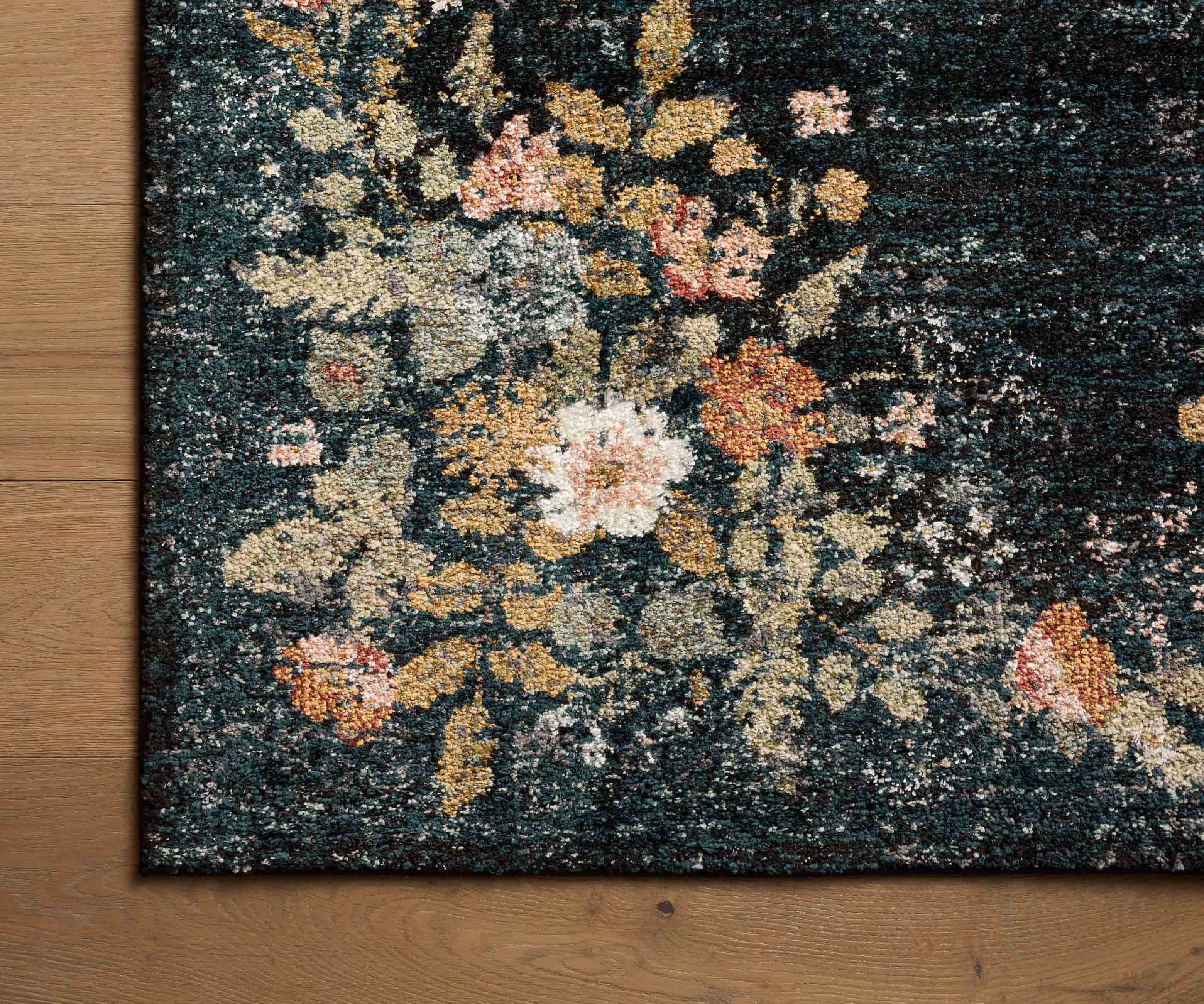 Laurel Strawberry Fields Medallion Power Loomed Rug - Navy - Image 5