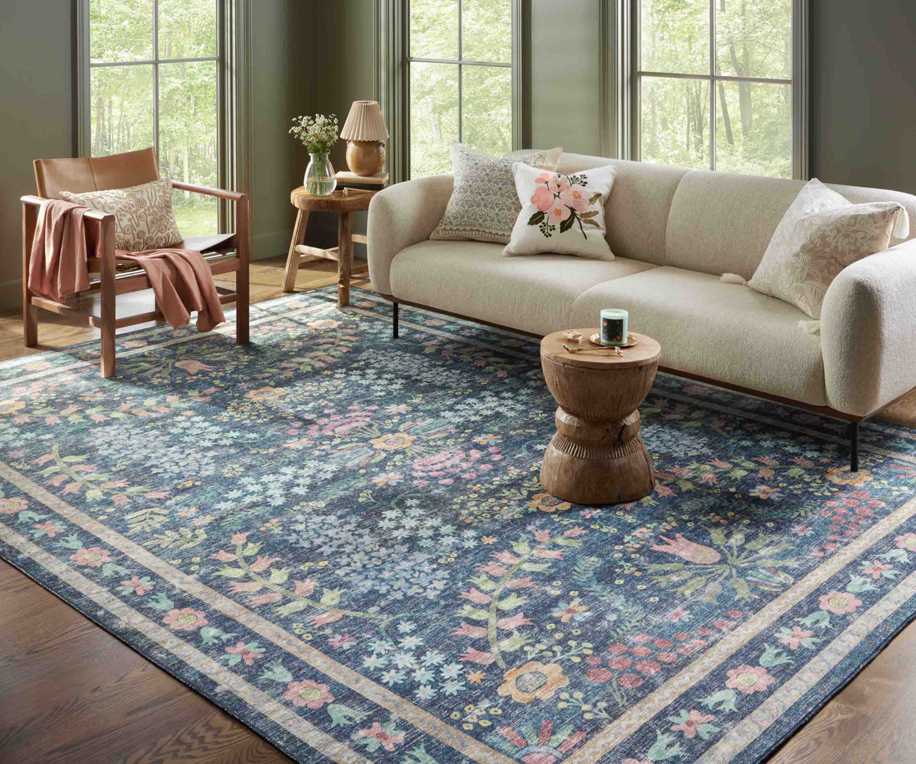 Maison Frances Power Loomed Rug - Blue Multi - Image 2