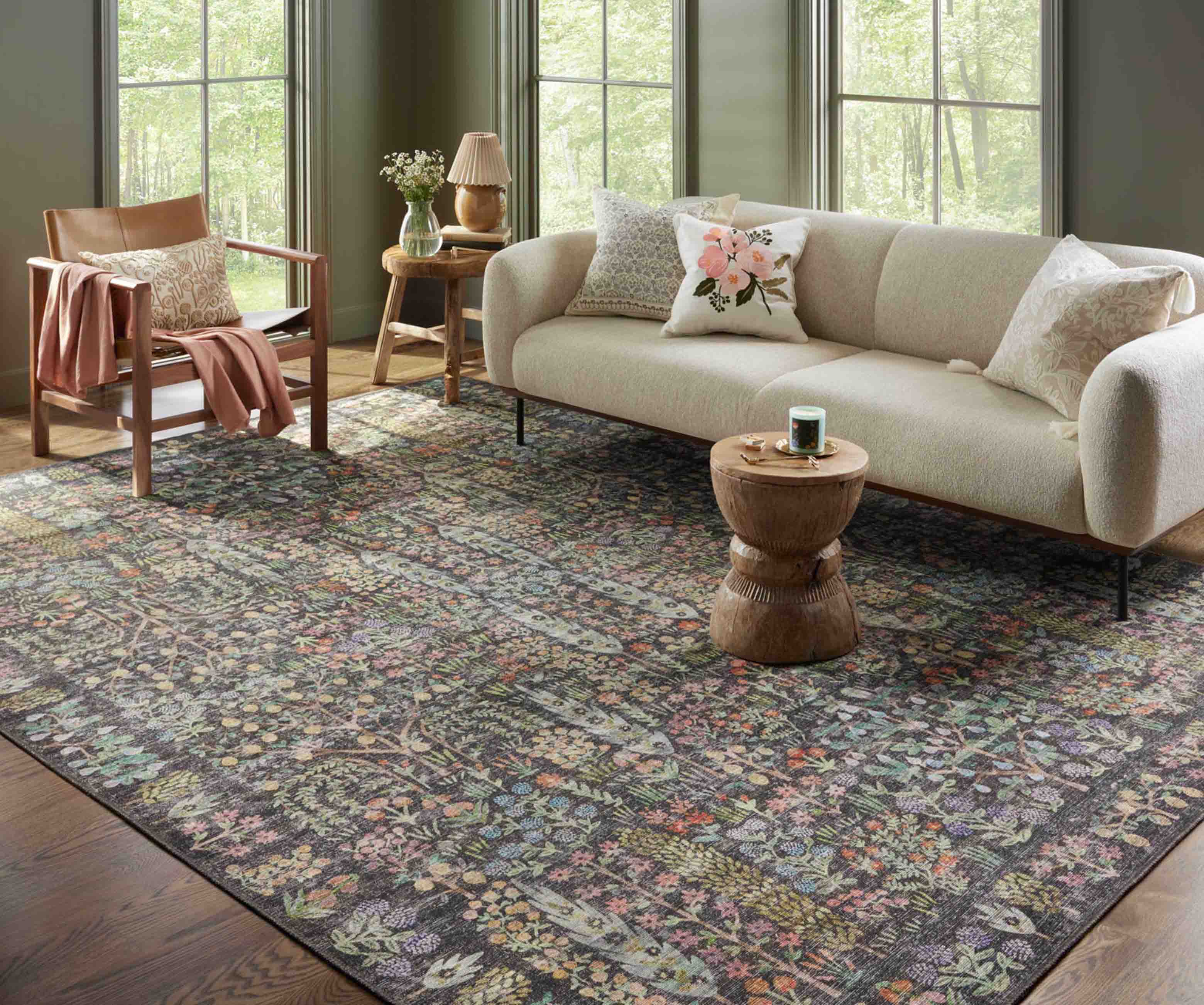Maison Grove Power Loomed Rug - Charcoal - Image 2