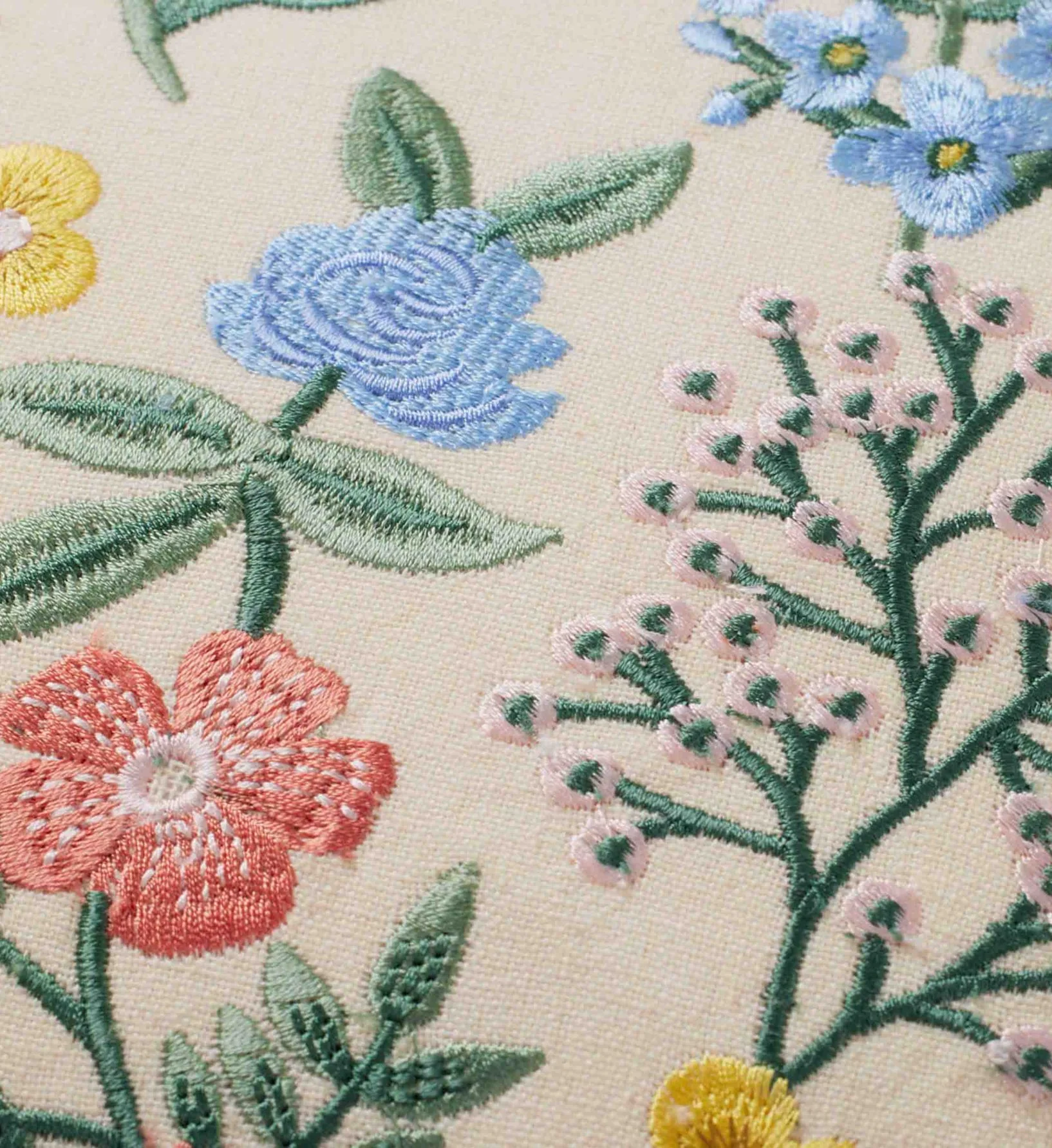 Mayfair Embroidered Pillow - Cream - Image 2