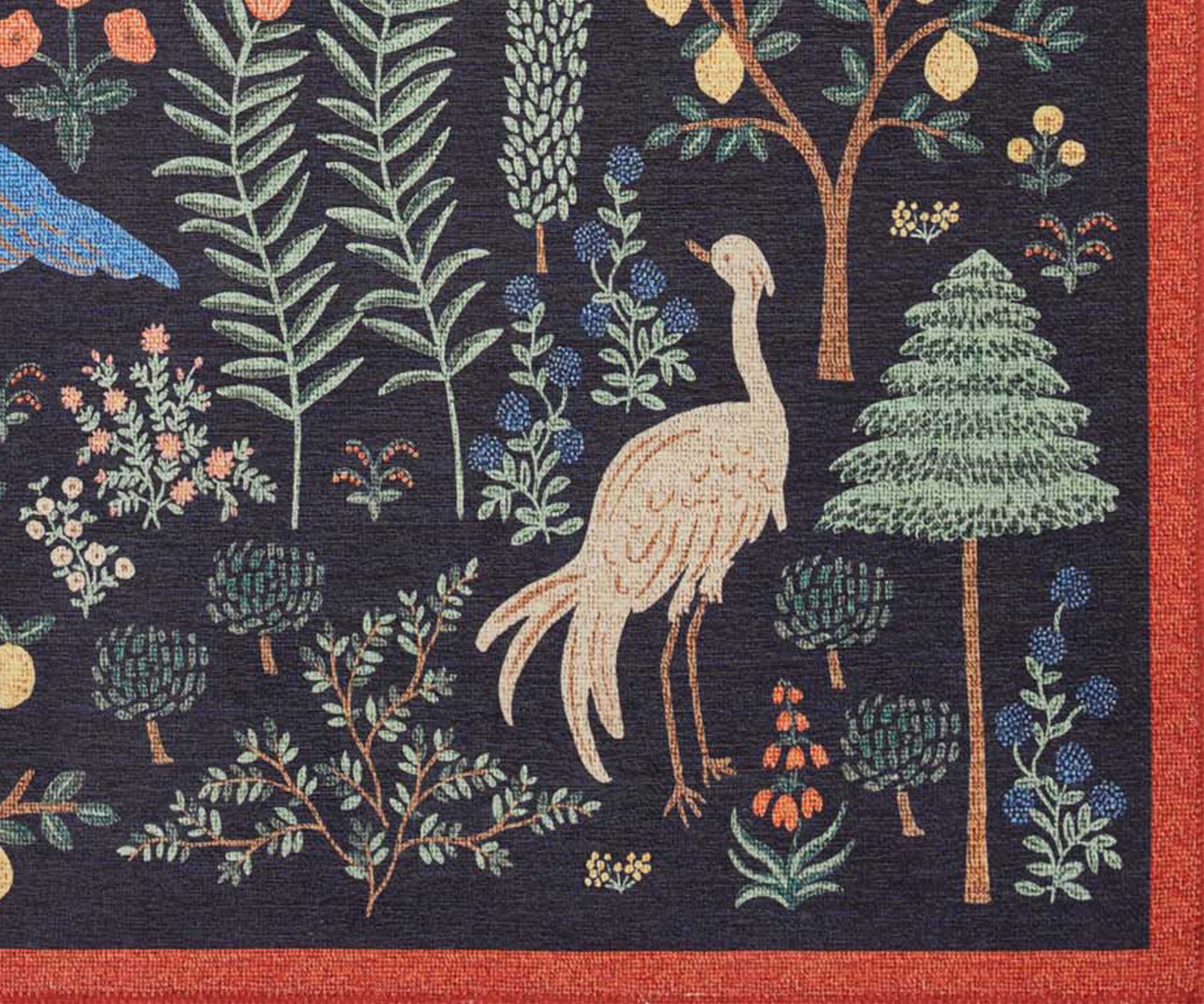 Menagerie Les Fauves Printed Rug - Black - Image 4
