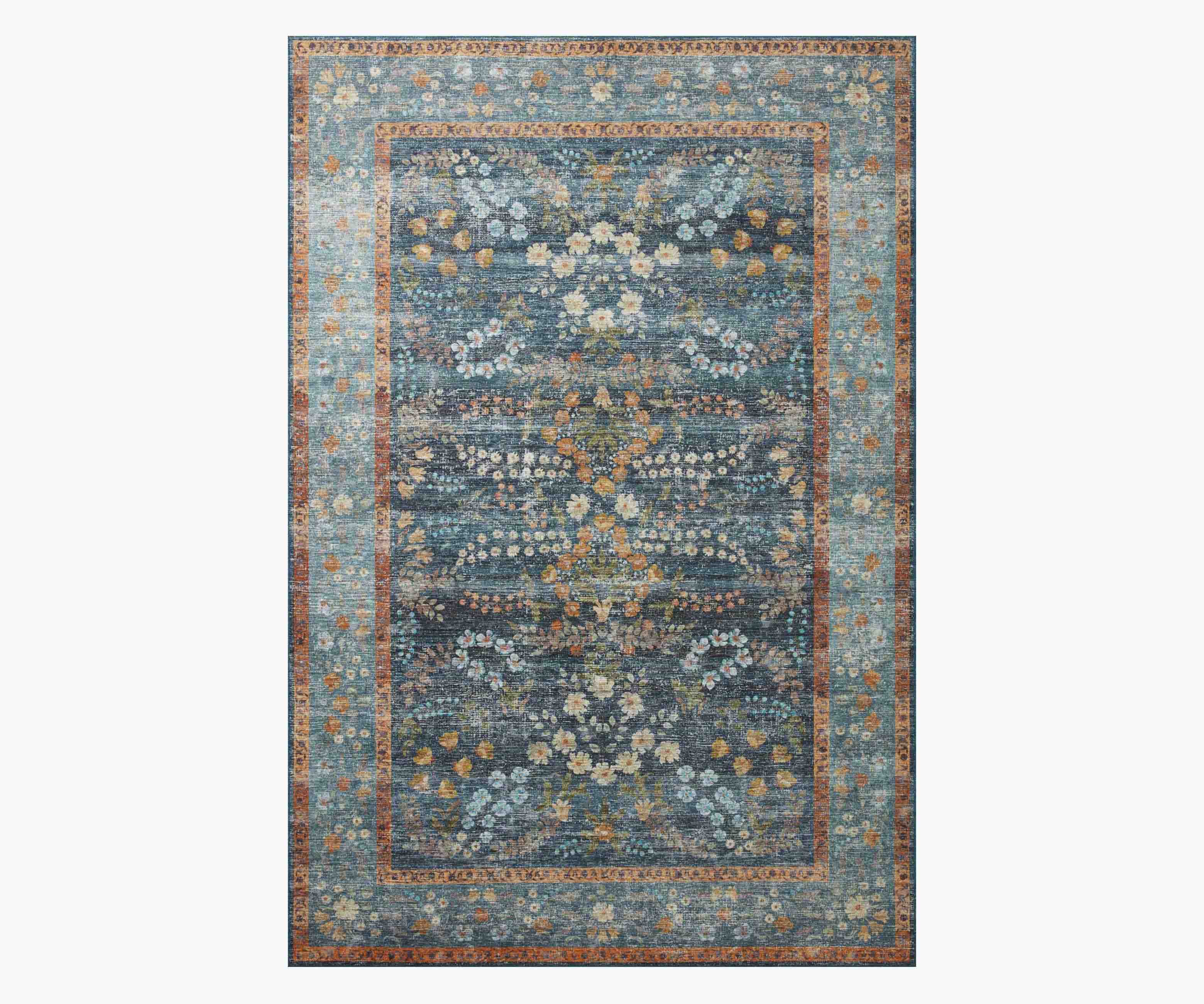 Palais Kensington Printed Rug - Indigo - Image 7