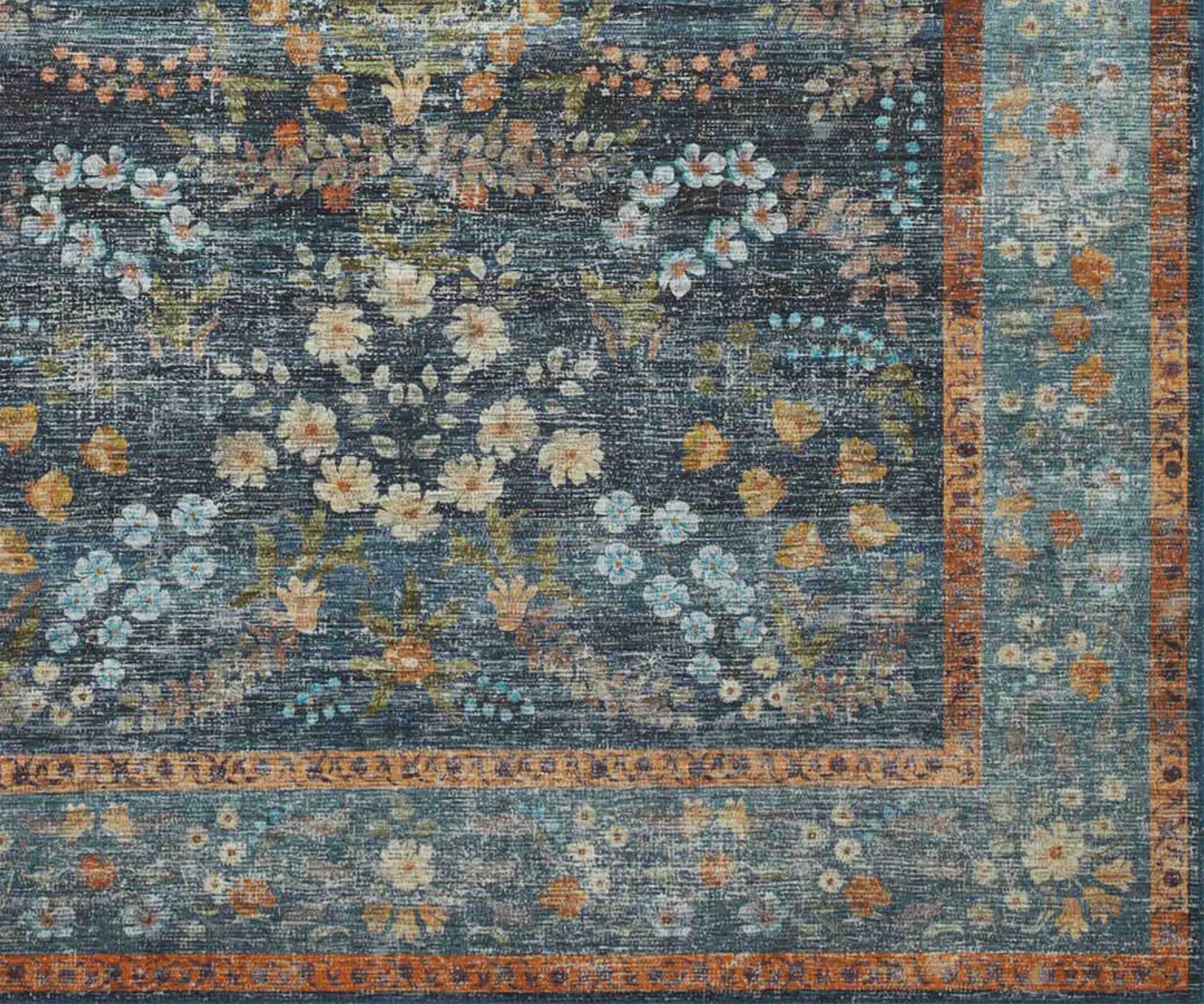 Palais Kensington Printed Rug - Indigo - Image 9