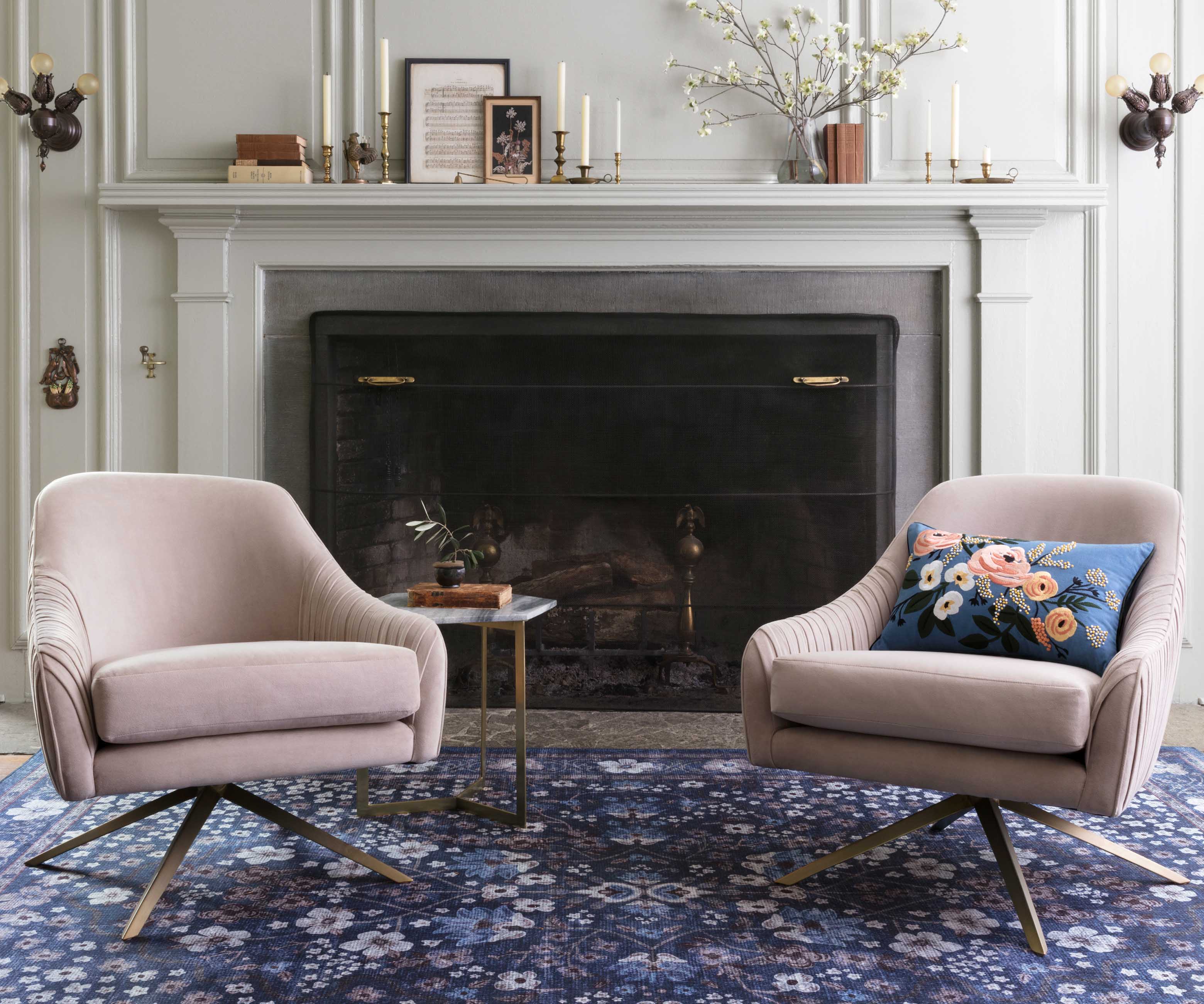 Palais Meadow Printed Rug - Navy - Image 5