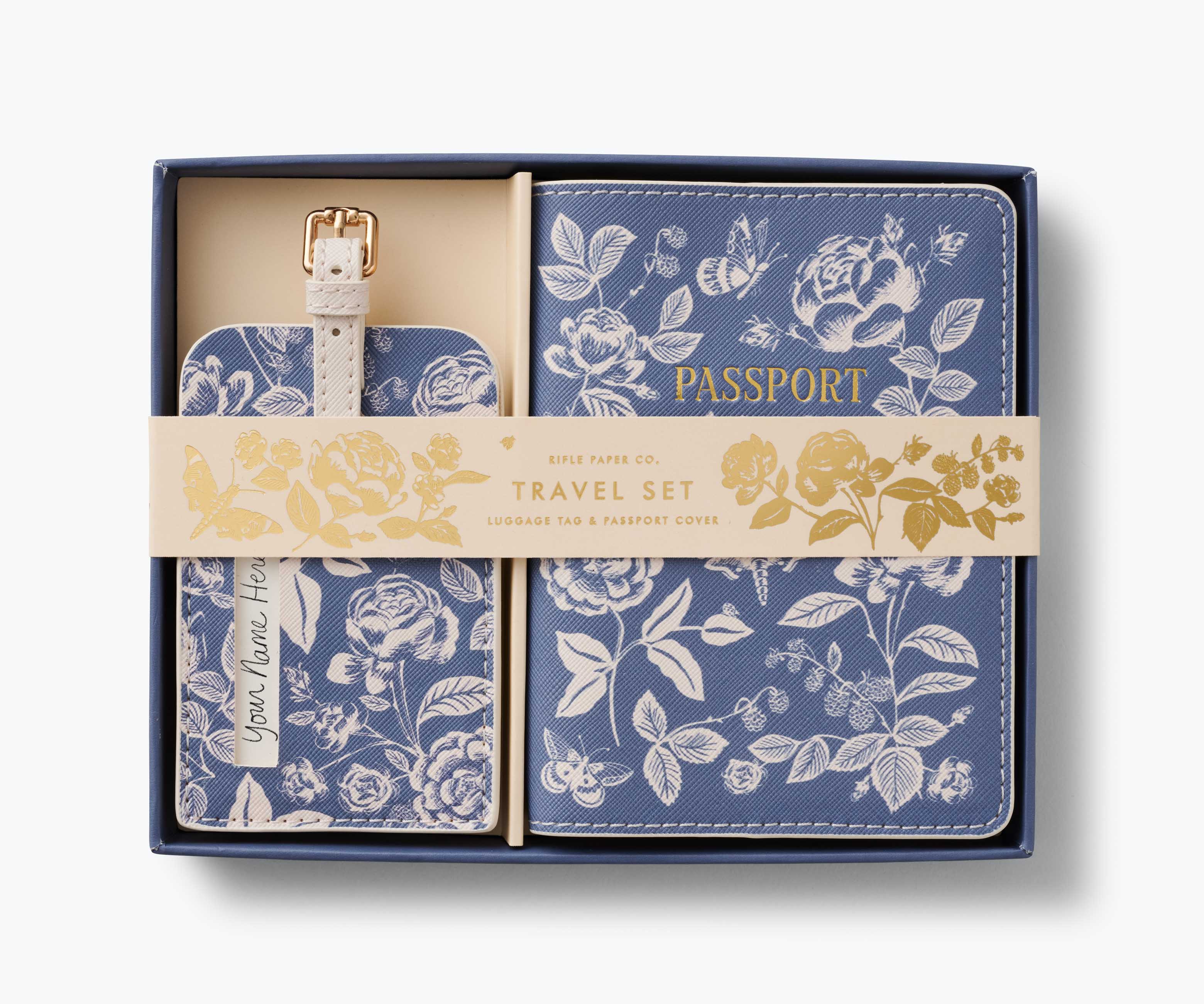 Passport Holder & Luggage Tag Set - English Rose - Image 9