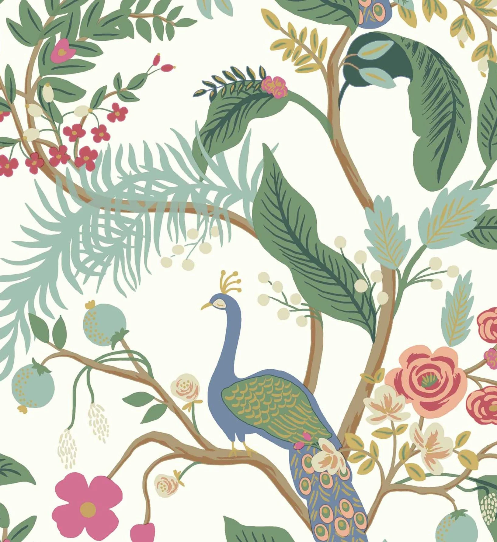 Peacock Wallpaper - Rouge - Image 2