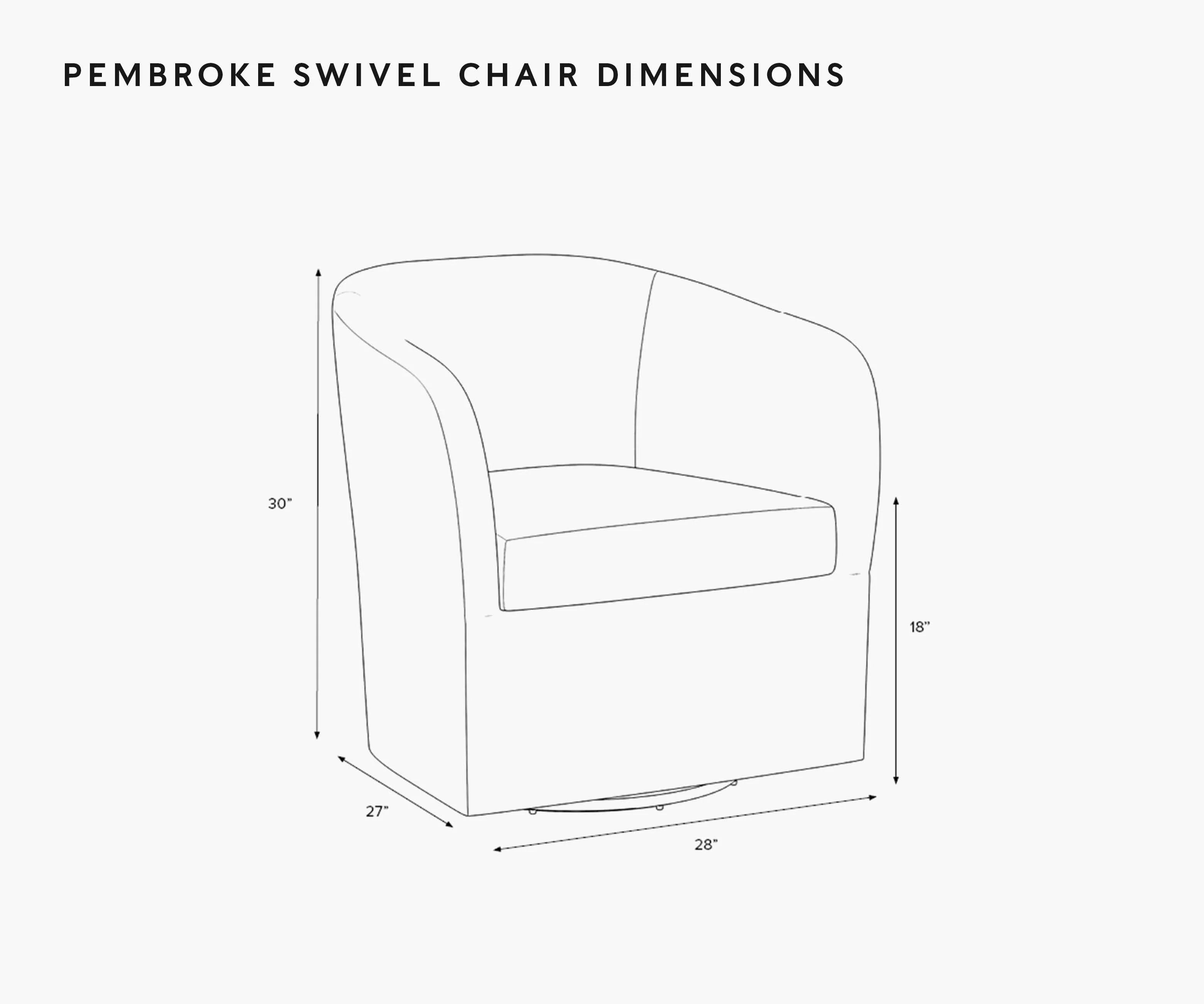 Pembroke Swivel Chair - Pomegranate - Image 6
