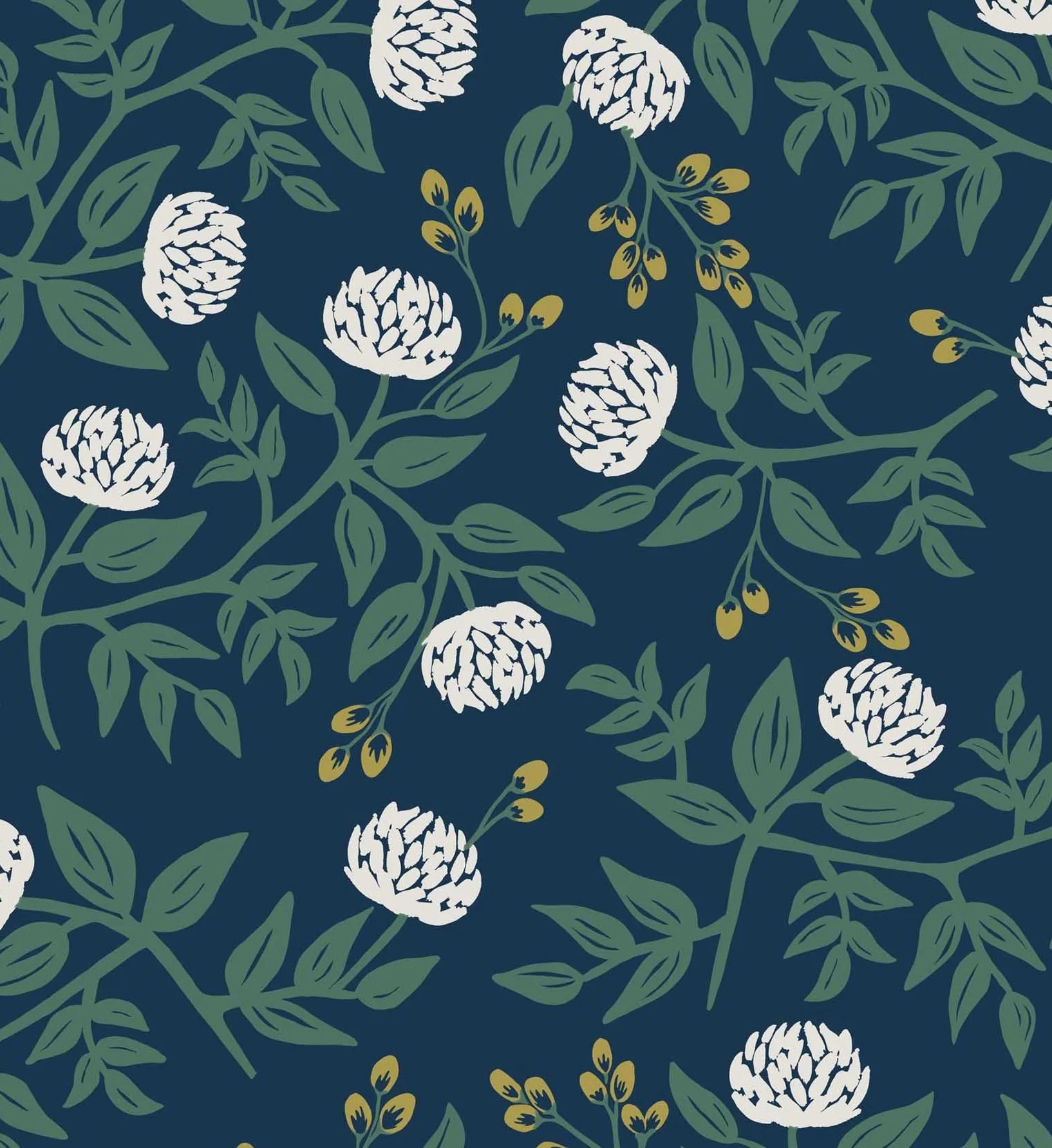 Peonies Wallpaper - Navy - Image 2