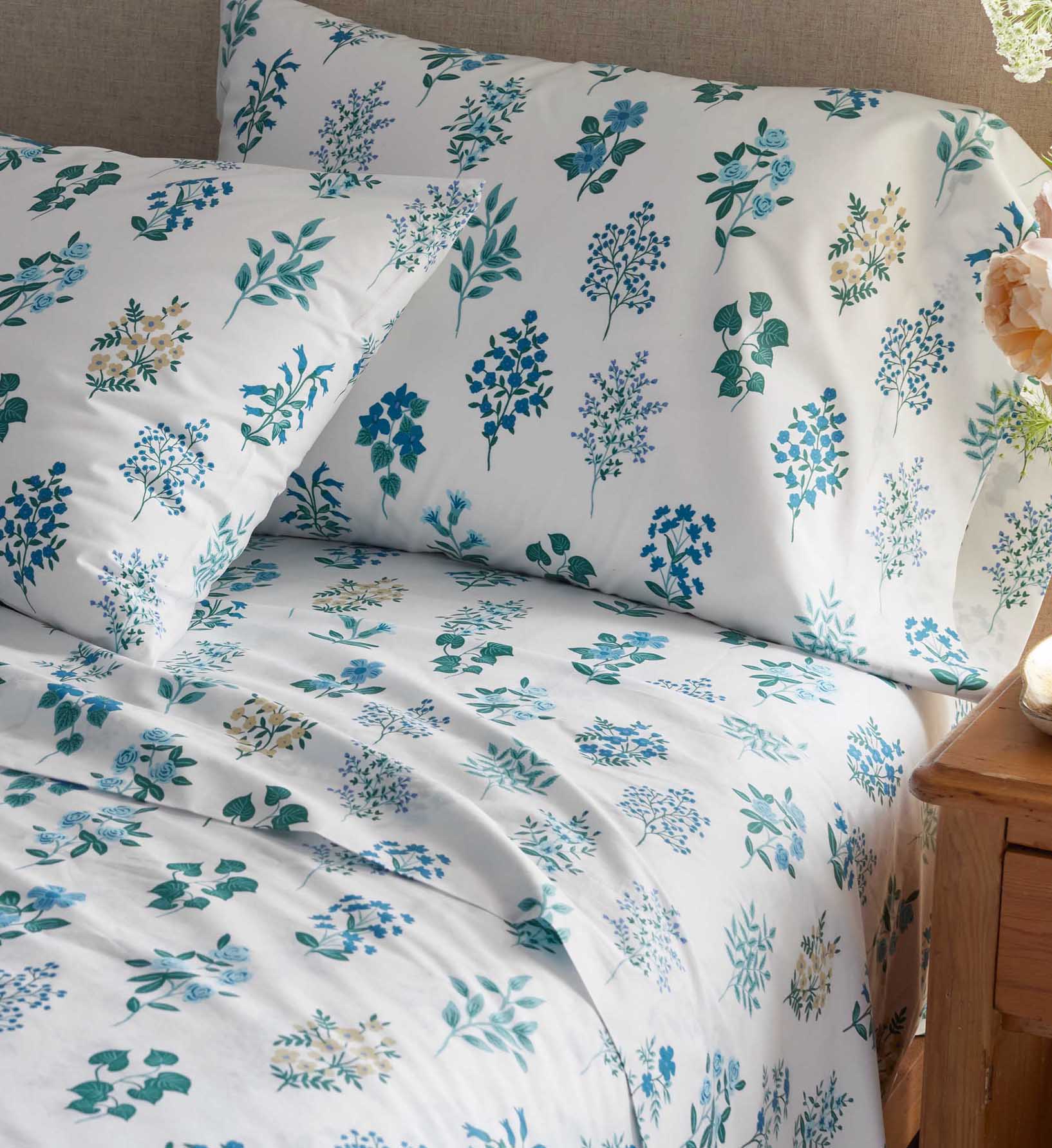 Percale Flat Sheet - Hawthorne Blue - Image 2