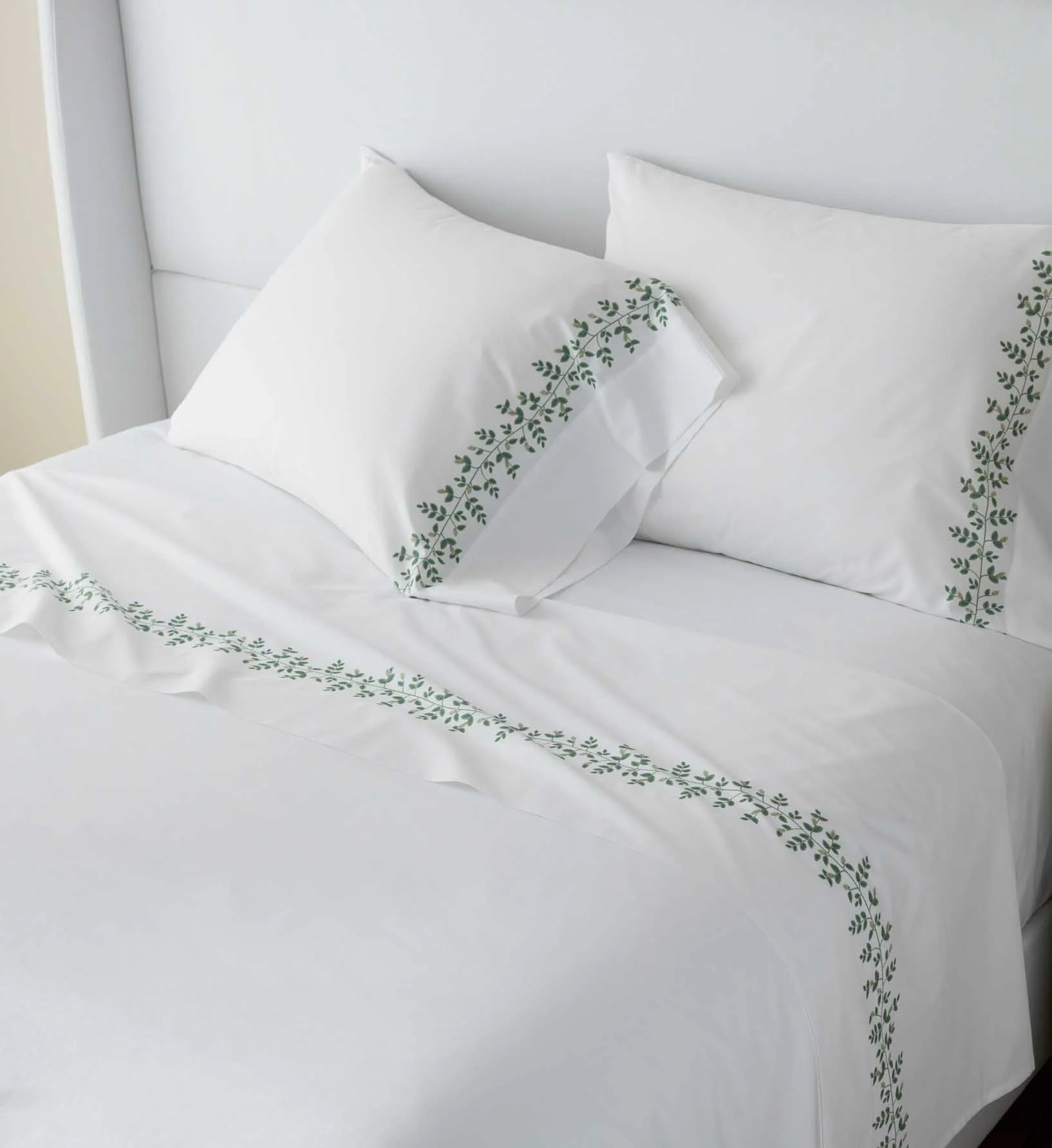 Percale Sheet Set - Climbing Vines White - Image 2