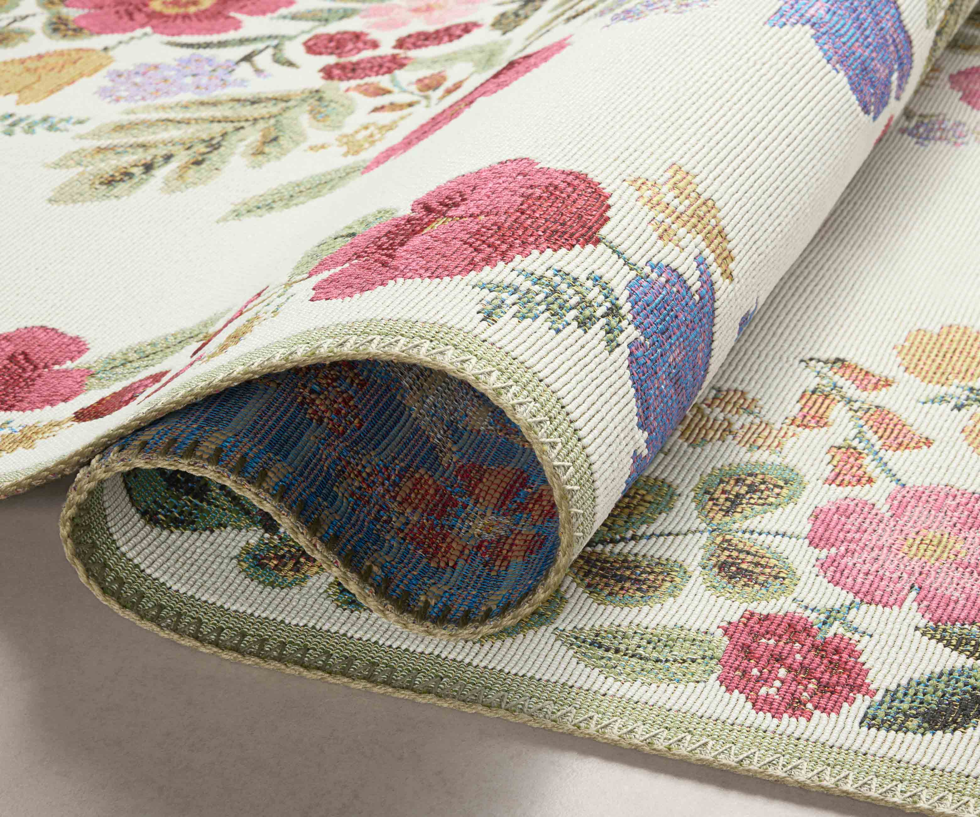 Perennial Blossom Power Loomed Rug - Cream - Image 4