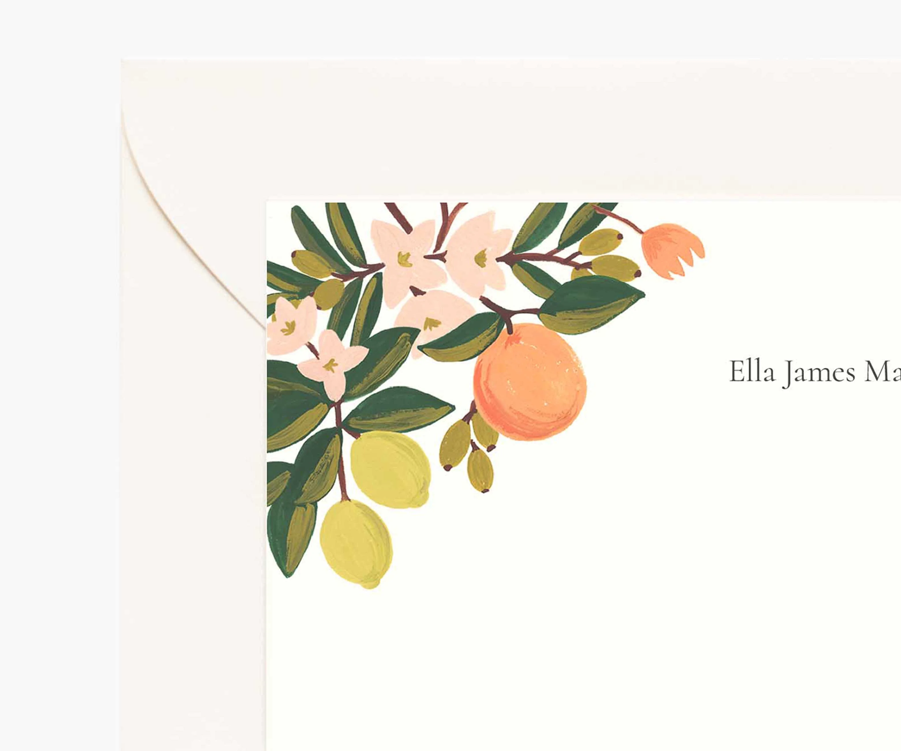 Floral Personalized Stationery - Citrus Floral - Image 2