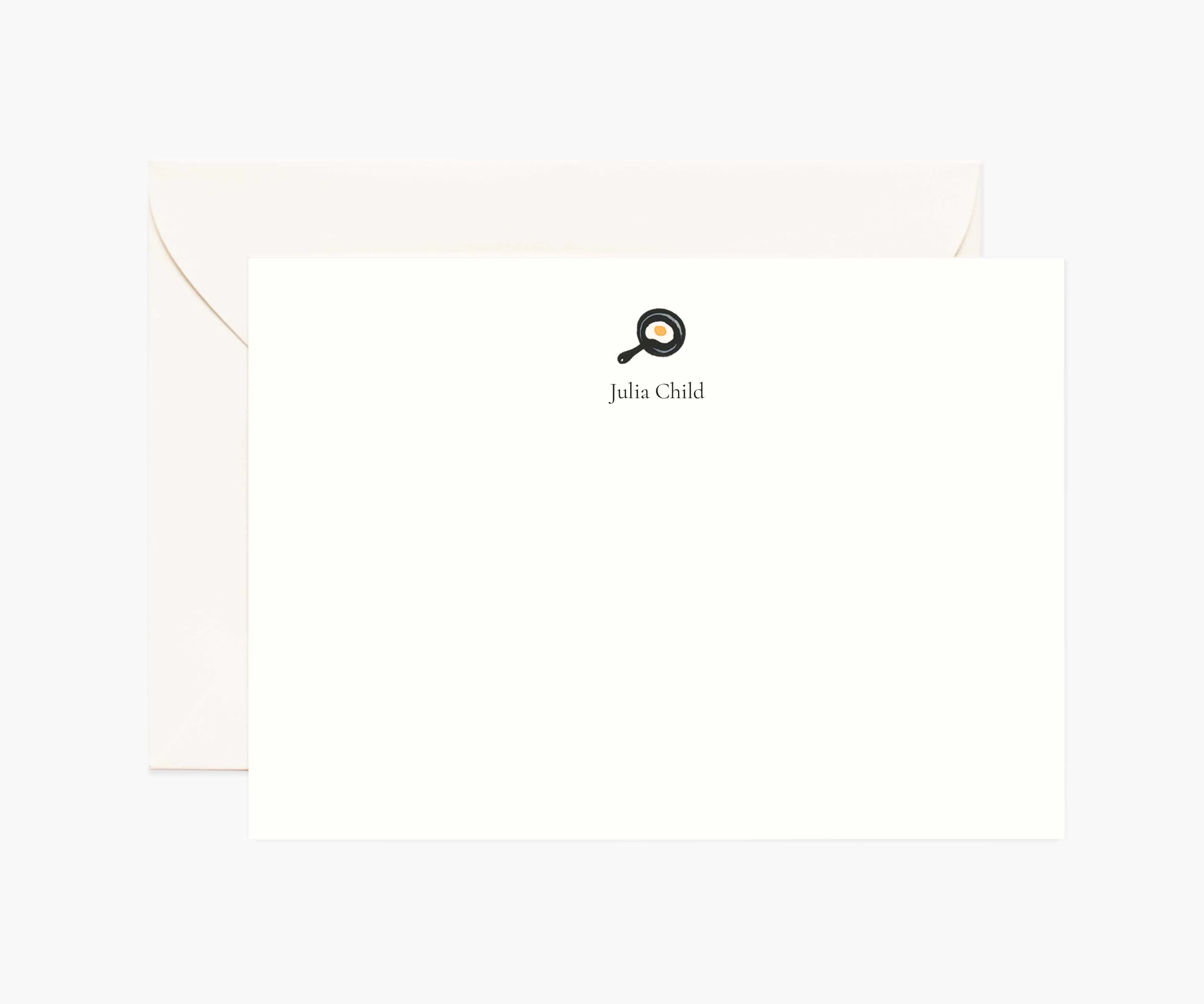 Food & Drink Personalized Stationery - Frying Pan