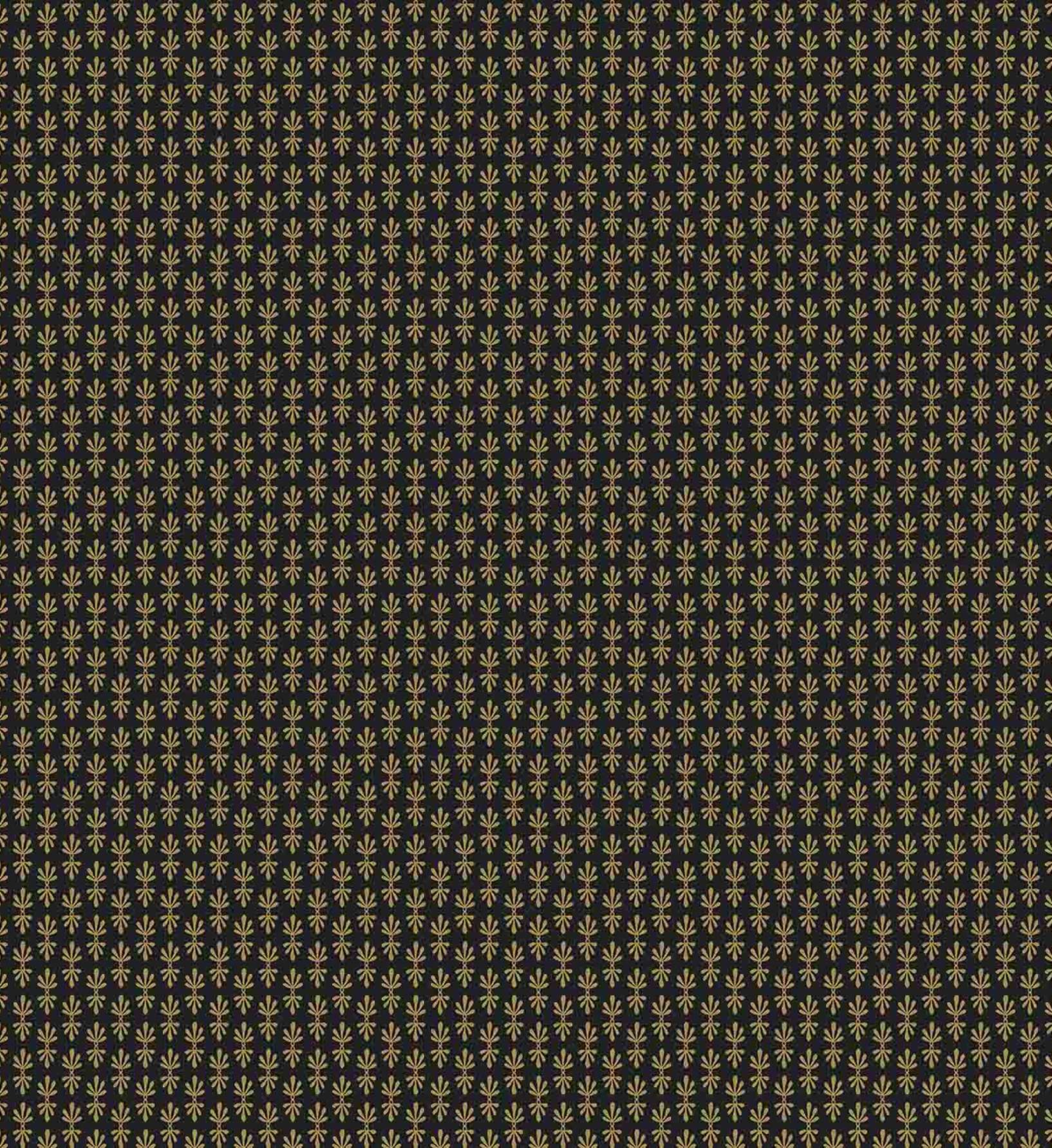 Petal Wallpaper - Black & Metallic Gold - Image 2