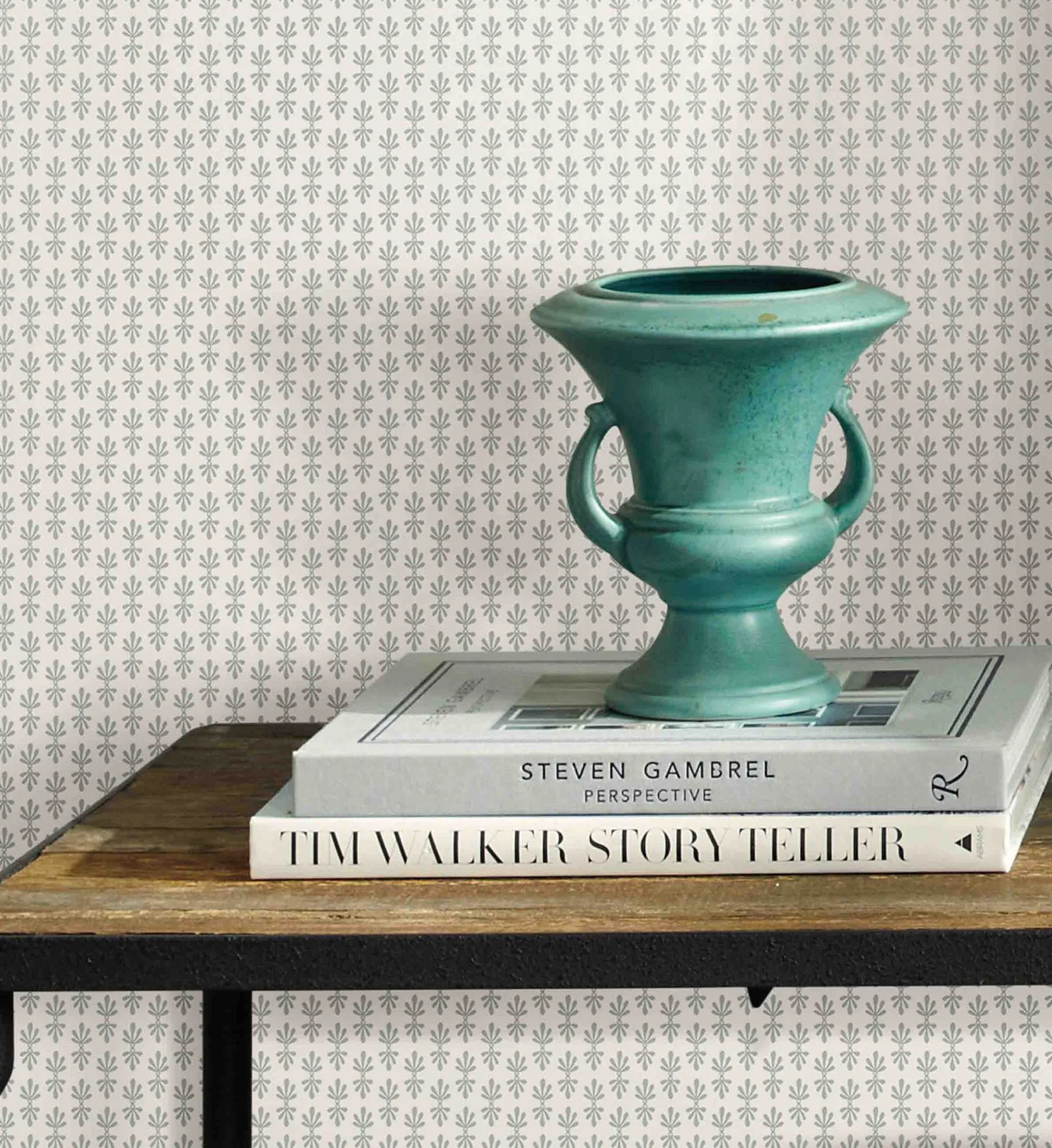Petal Wallpaper - White & Metallic Silver - Image 4